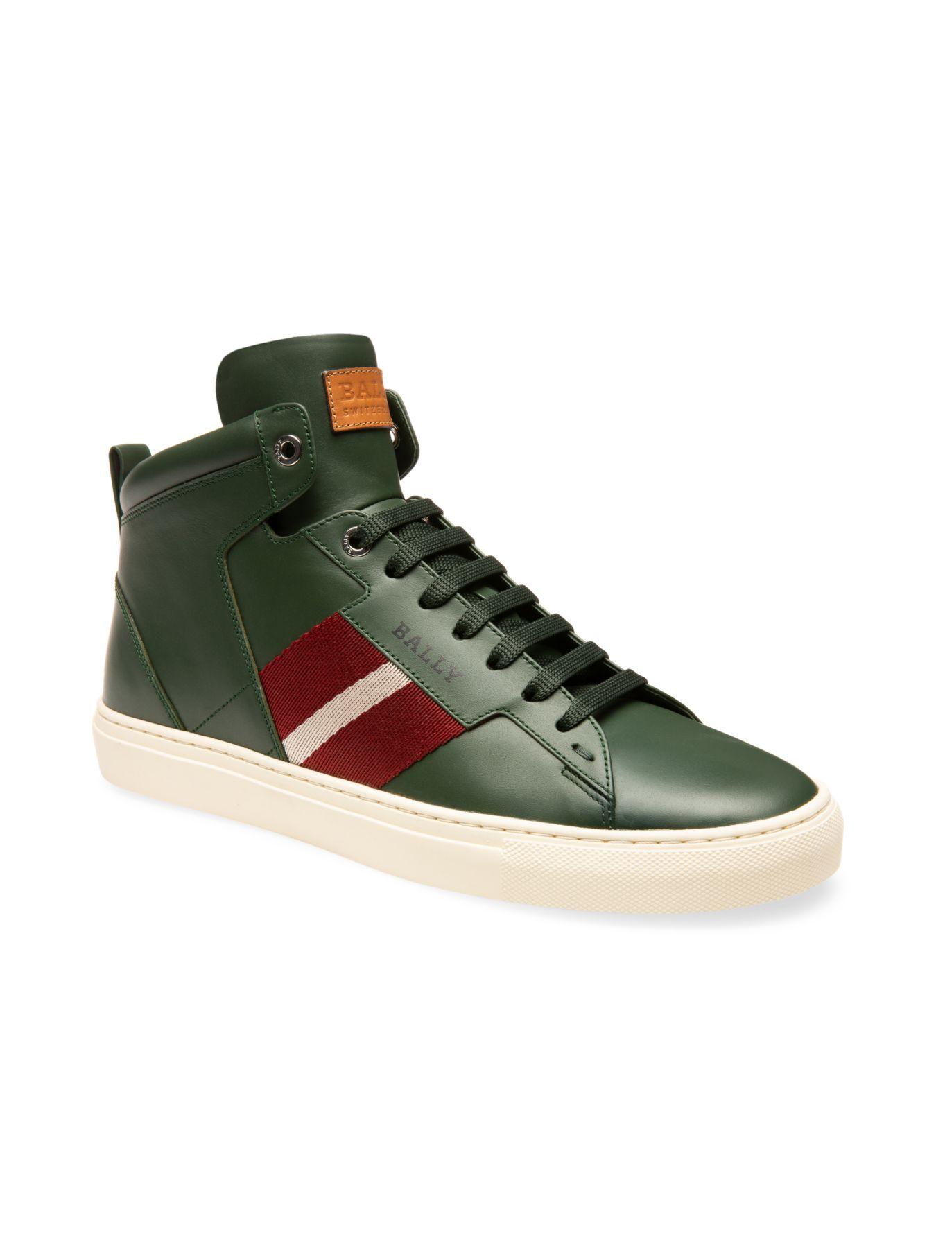 Bally Men's Hedern Trainspotting Leather High-top Sneakers in Green for ...