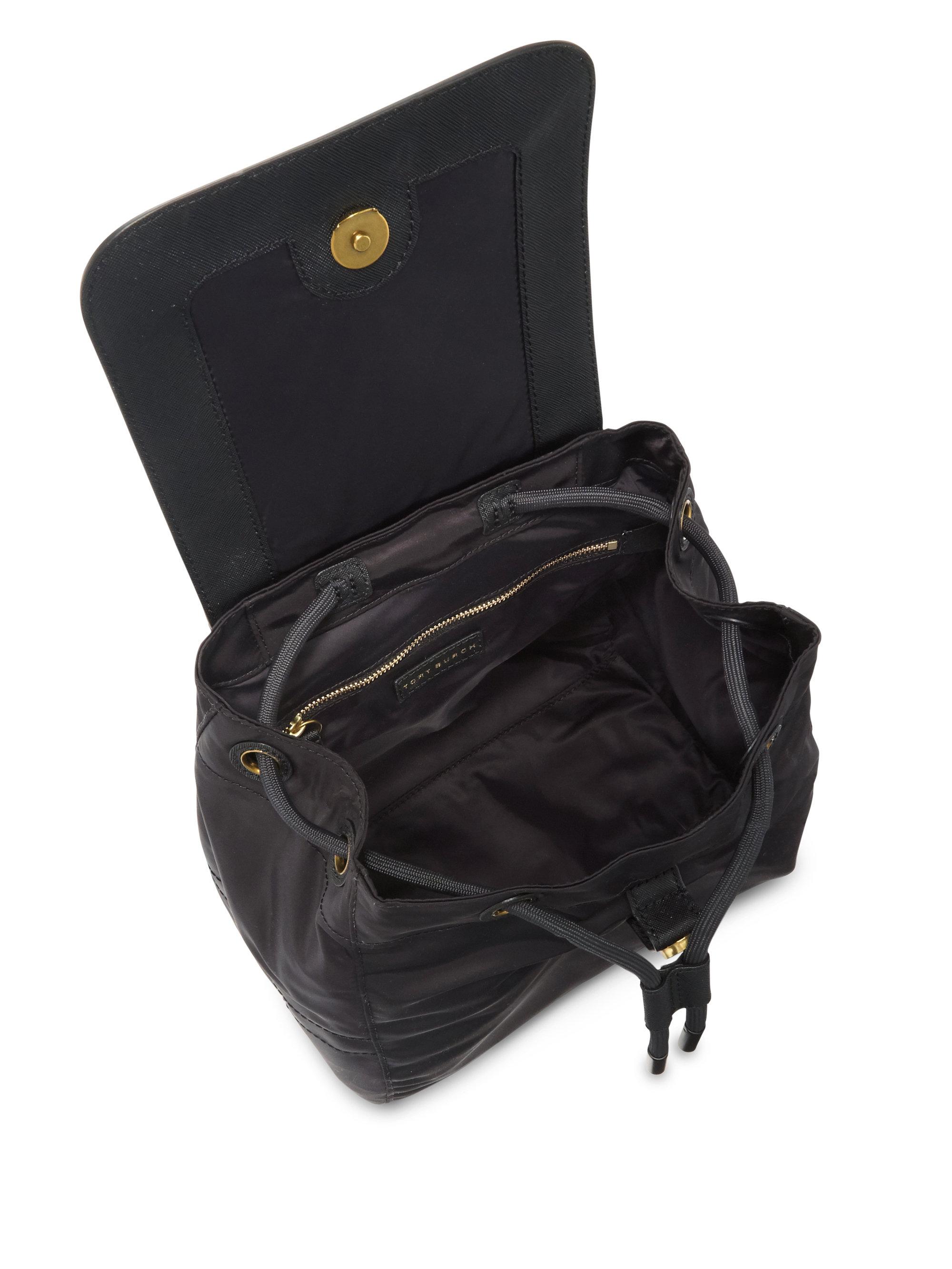 Tory Burch Synthetic Scout Small Nylon Backpack in Black ...