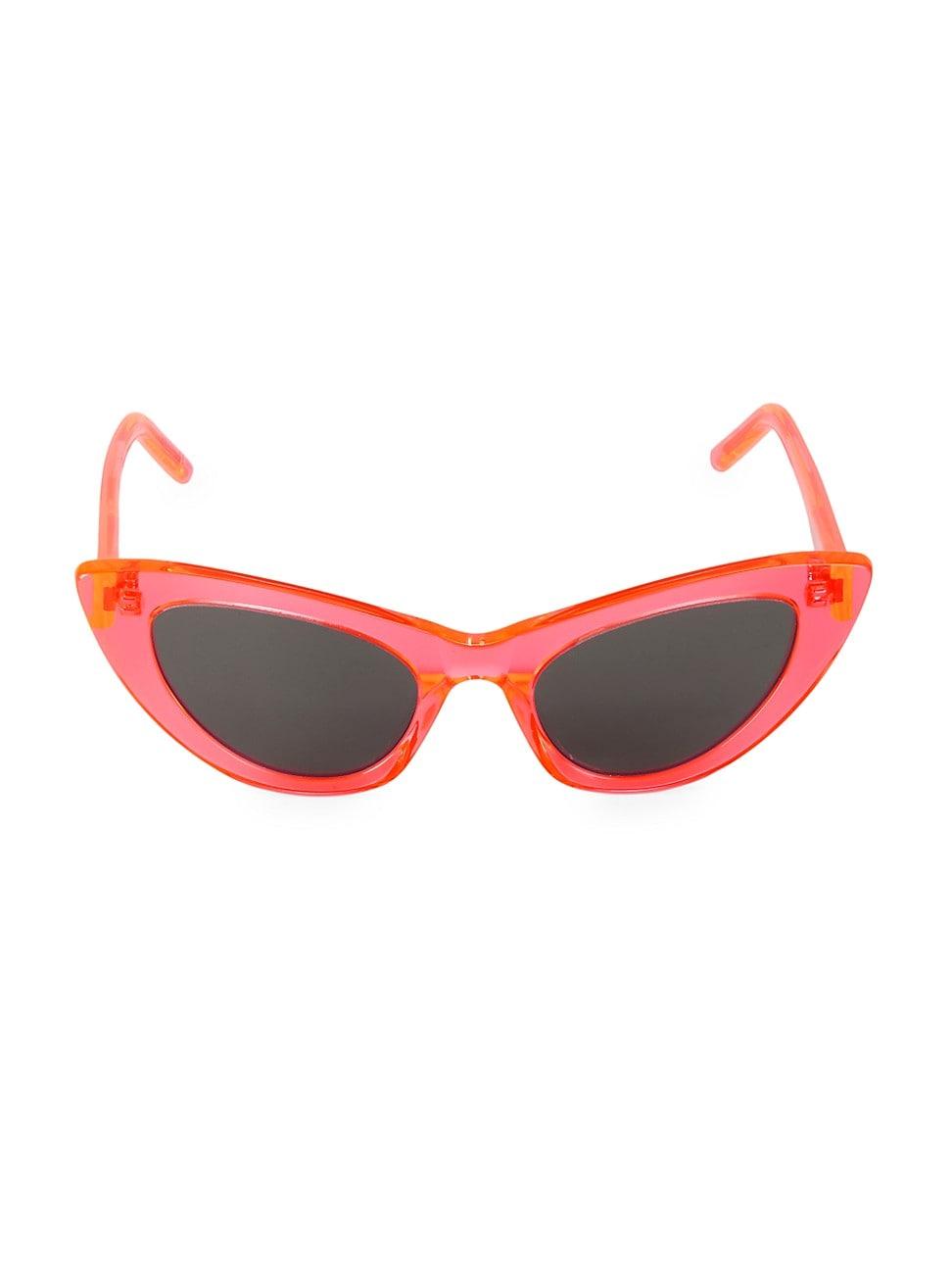Saint Laurent Lily 52mm Cat Eye Sunglasses in Orange | Lyst
