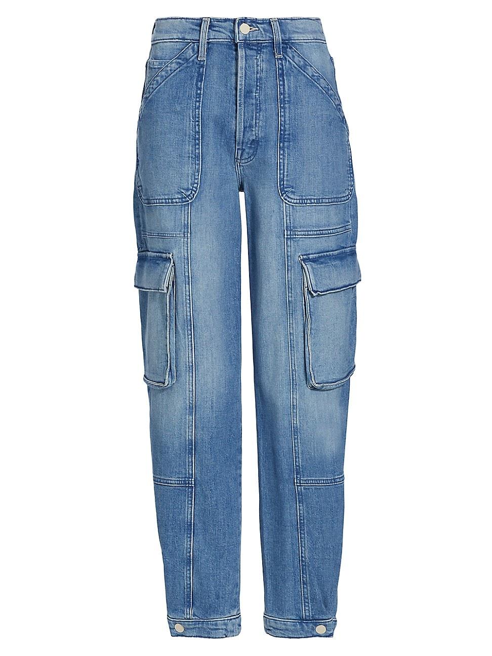 Mother The Curbside Cargo Flood Jeans in Blue | Lyst