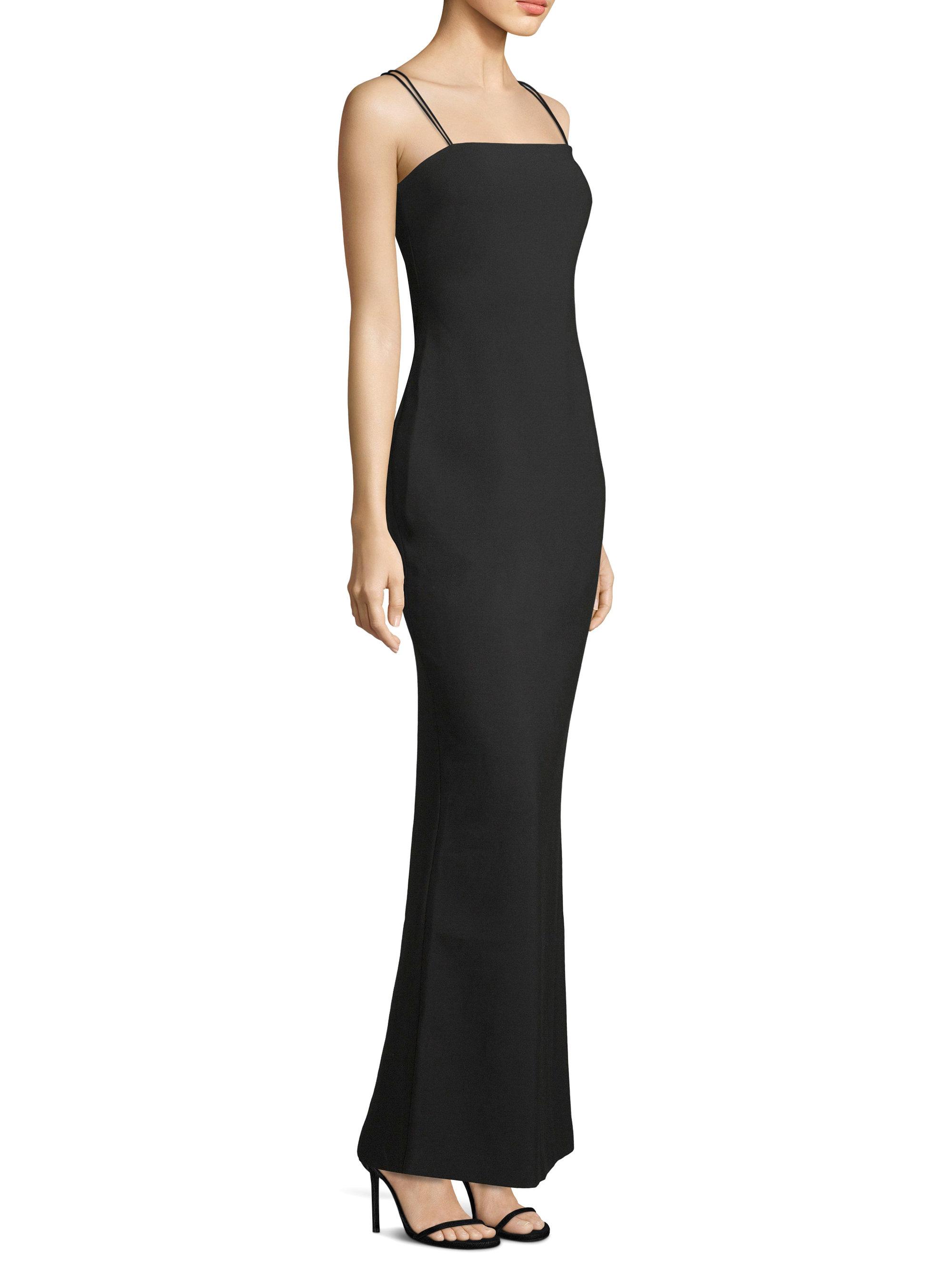 black strap gown