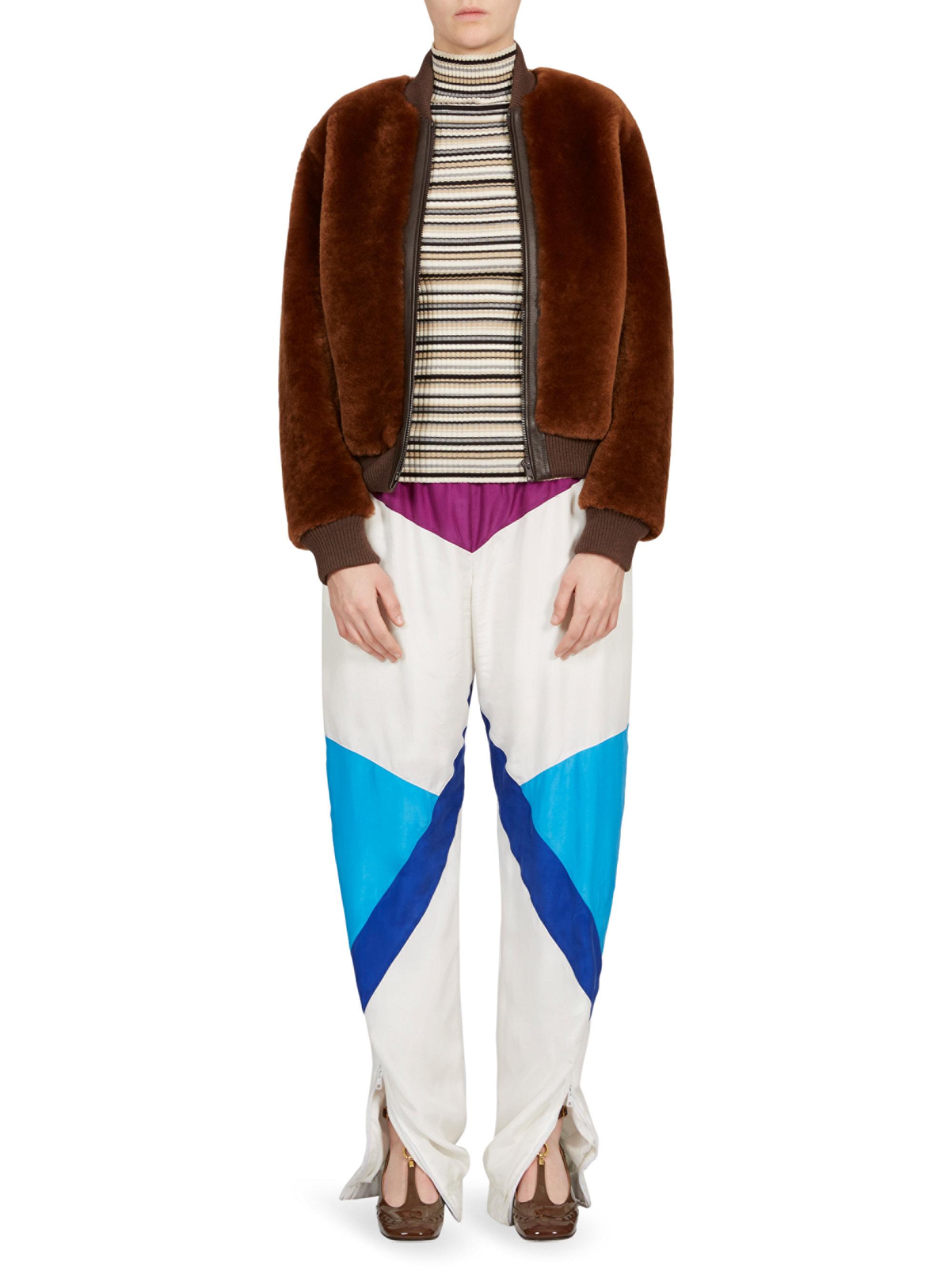 Chloé Silk Parachute Pants in Purple Lyst