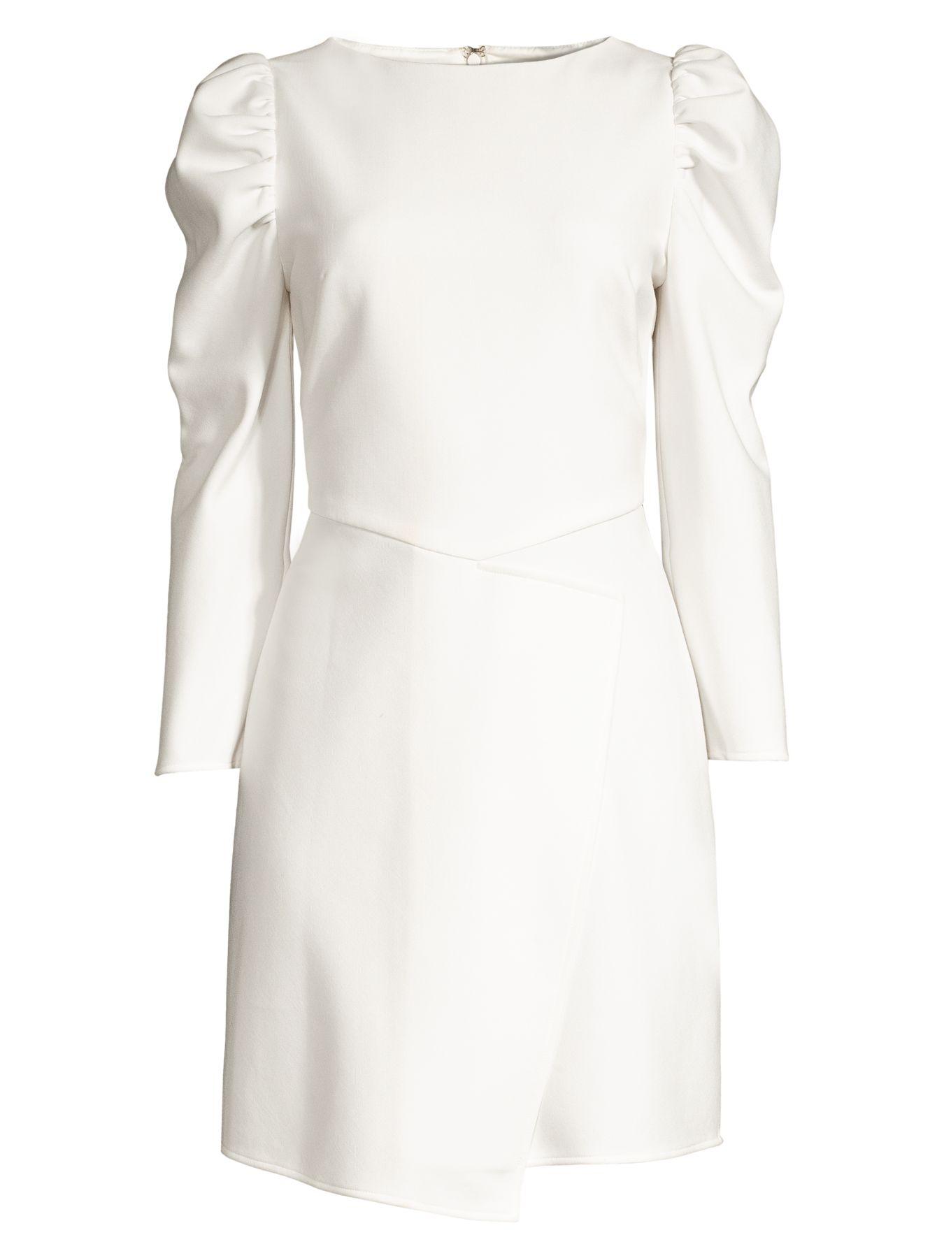 Shoshanna Synthetic Upton 3/4-sleeve Asymmetric Sheath Dress in Ivory ...