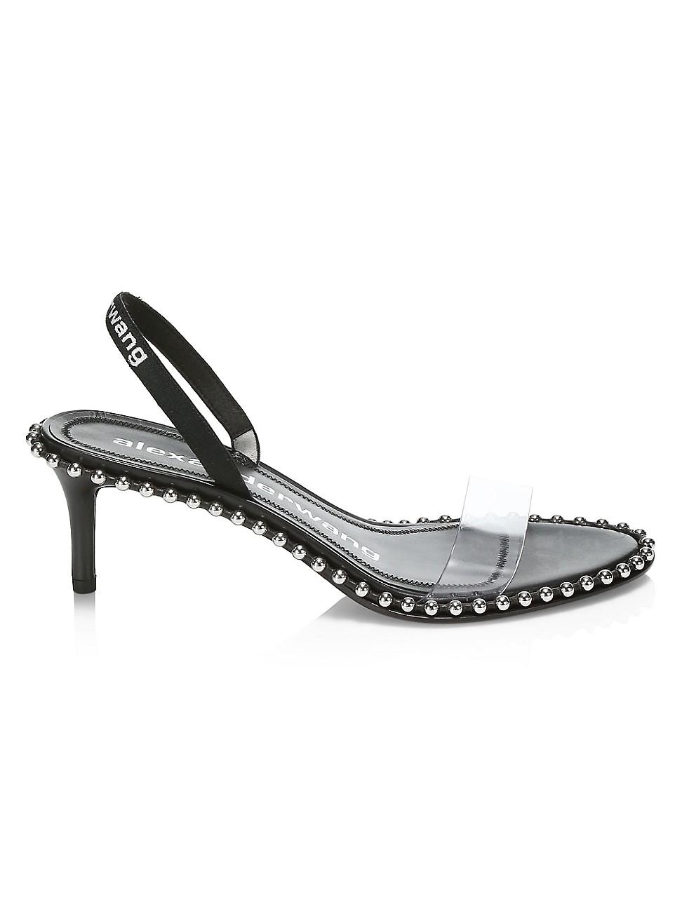 Alexander Wang Nova Studded Pcv Slingback Sandals in Black | Lyst
