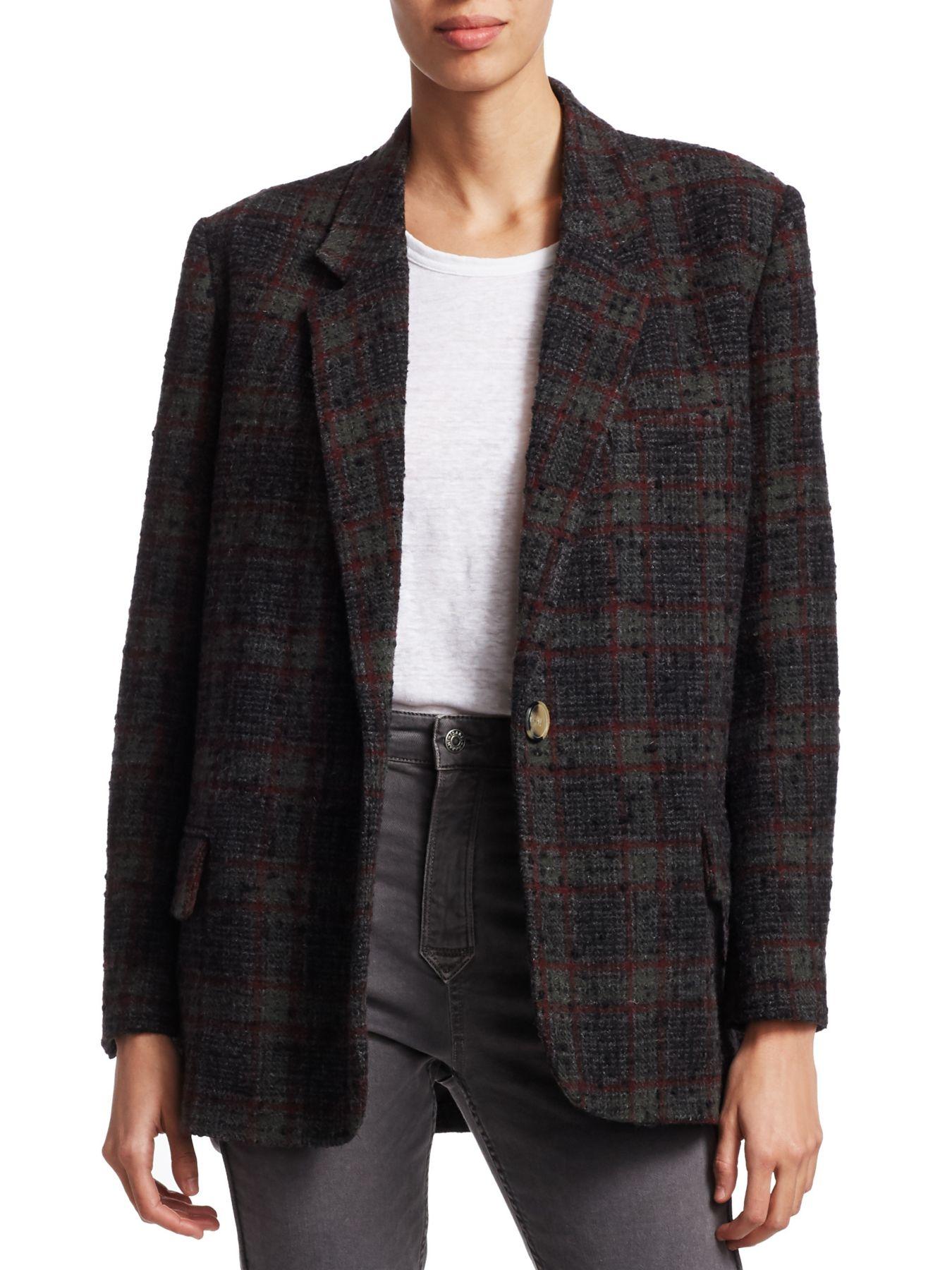 isabel marant checked blazer