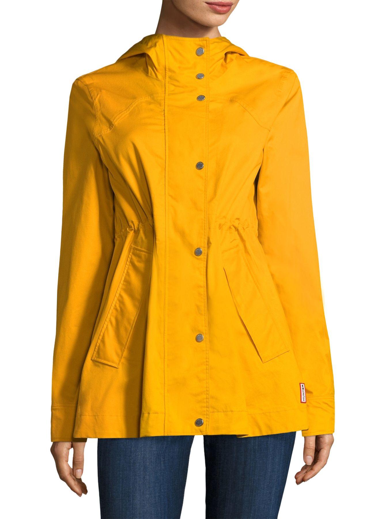 HUNTER ??riginal Smock Cotton Jacket in Yellow Lyst