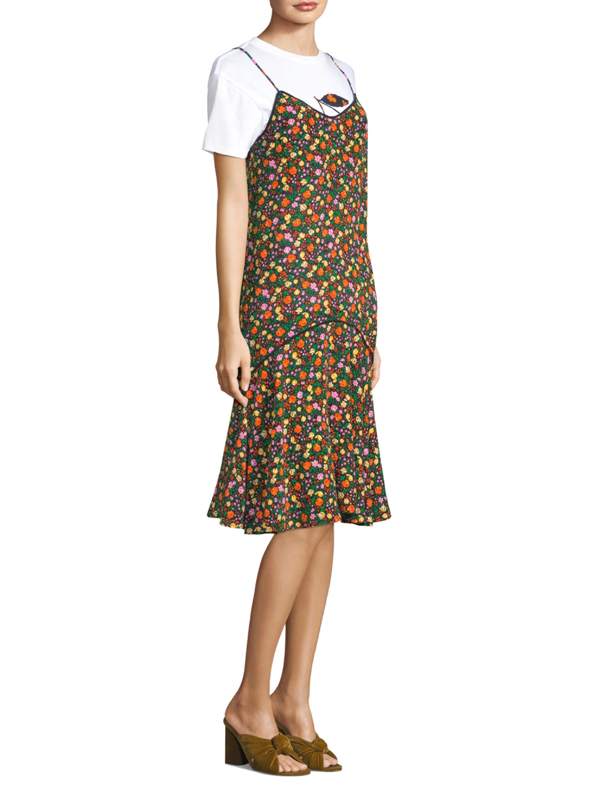 Joycedale Floral Silk Slip Dress - Size 