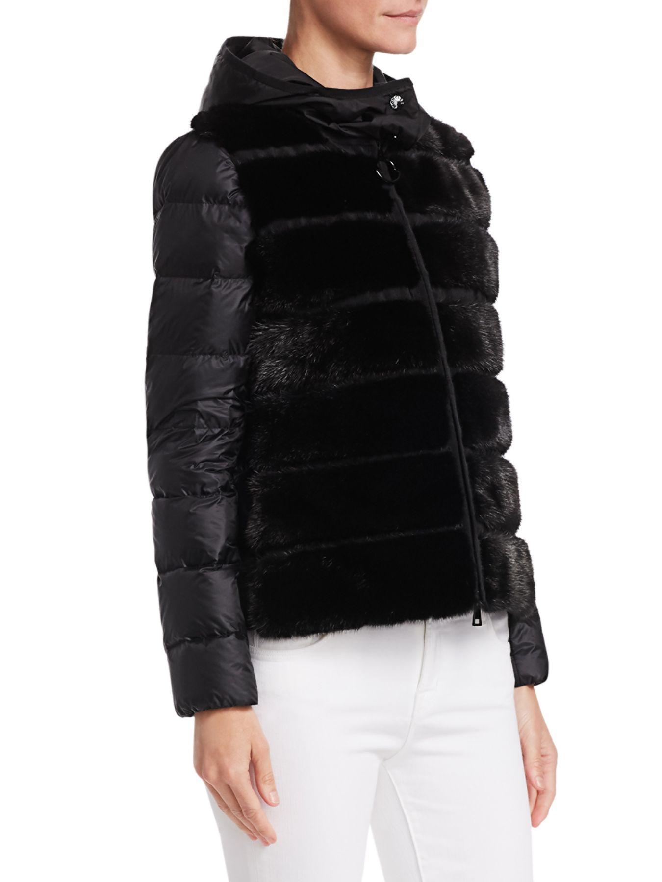 Moncler Riga Mink Fur-front Jacket in 