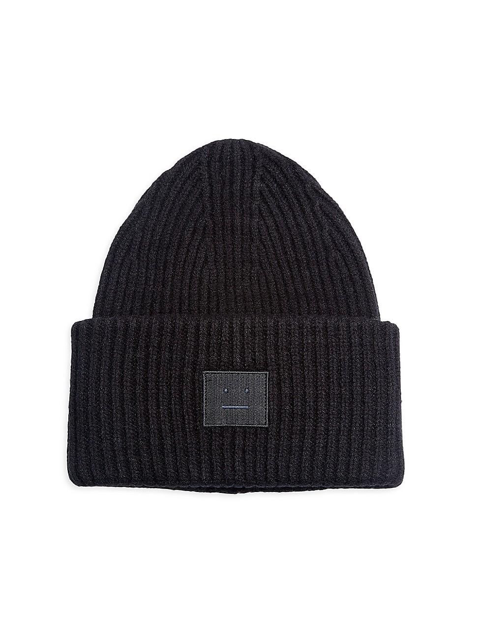 Acne Studios Wool Ribbed Beanie Hat 