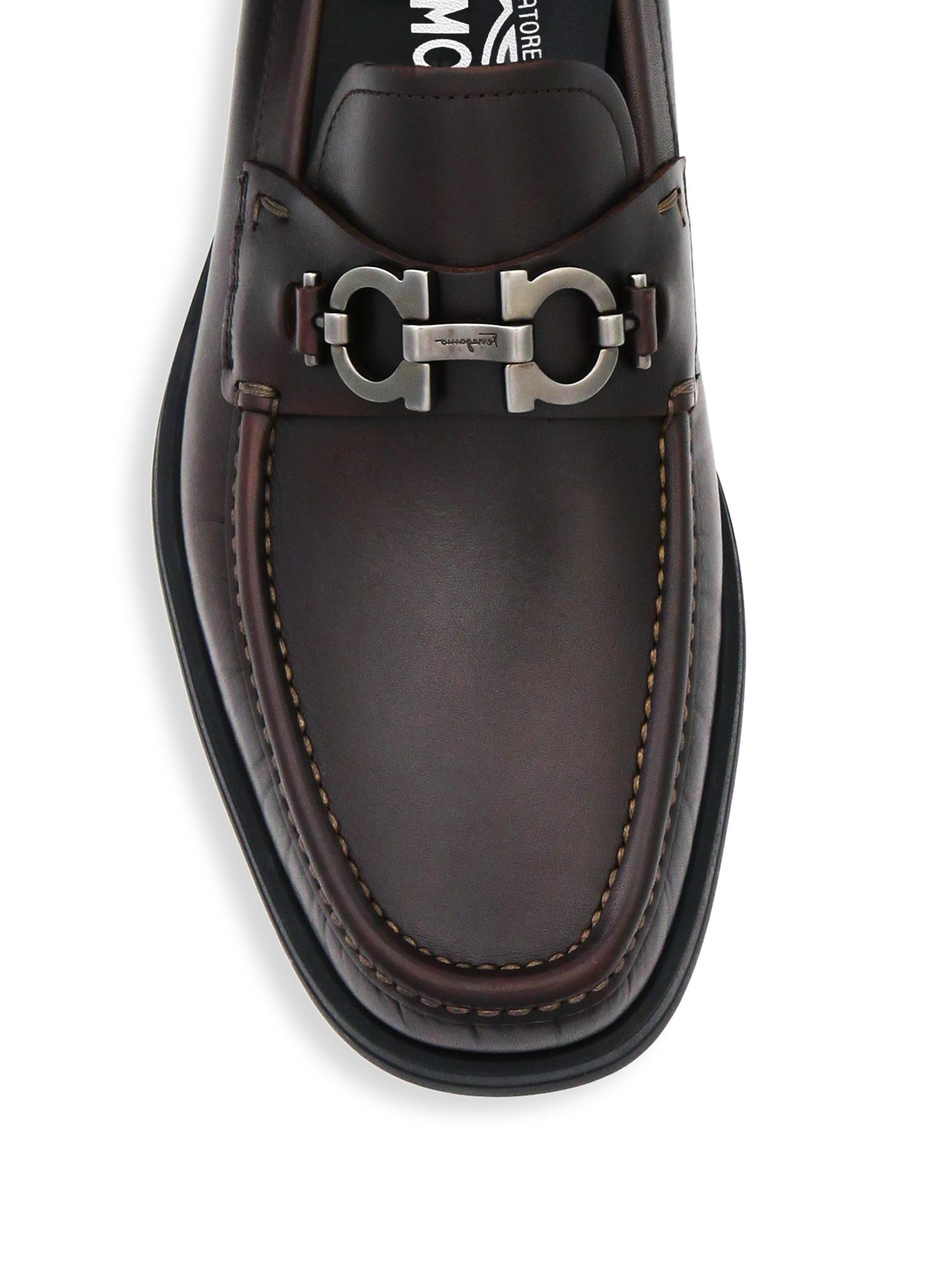 asten gancini bit leather loafers
