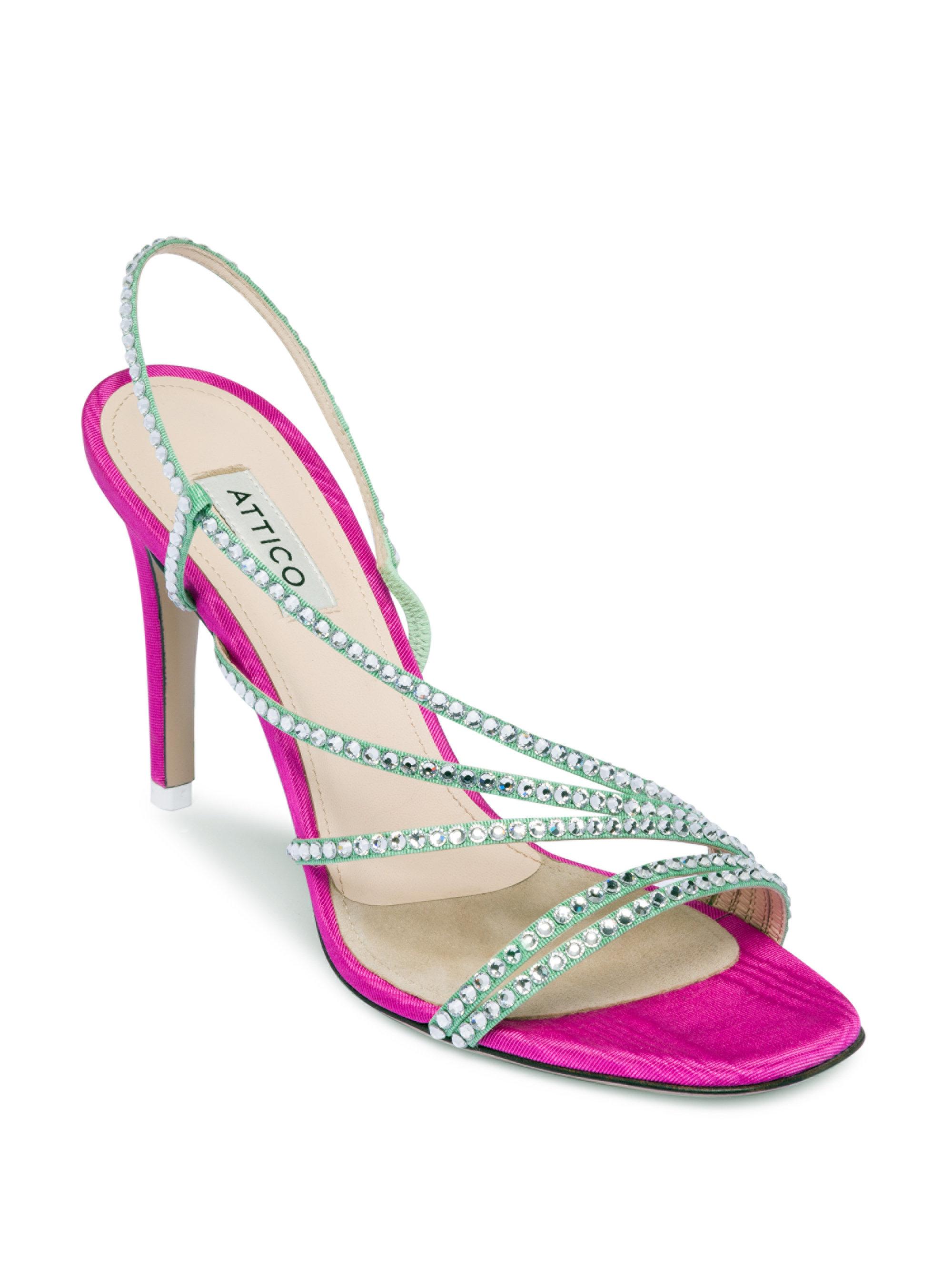 pink crystal sandals