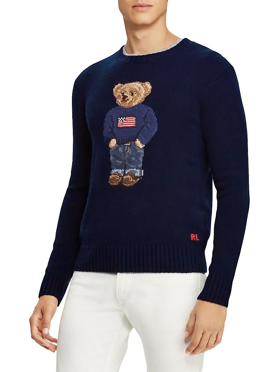 Ralph Lauren Purple Label Cashmere Men's Teddy Bear Sweatshirt in Navy  (Blue) for Men - Save 50% - Lyst