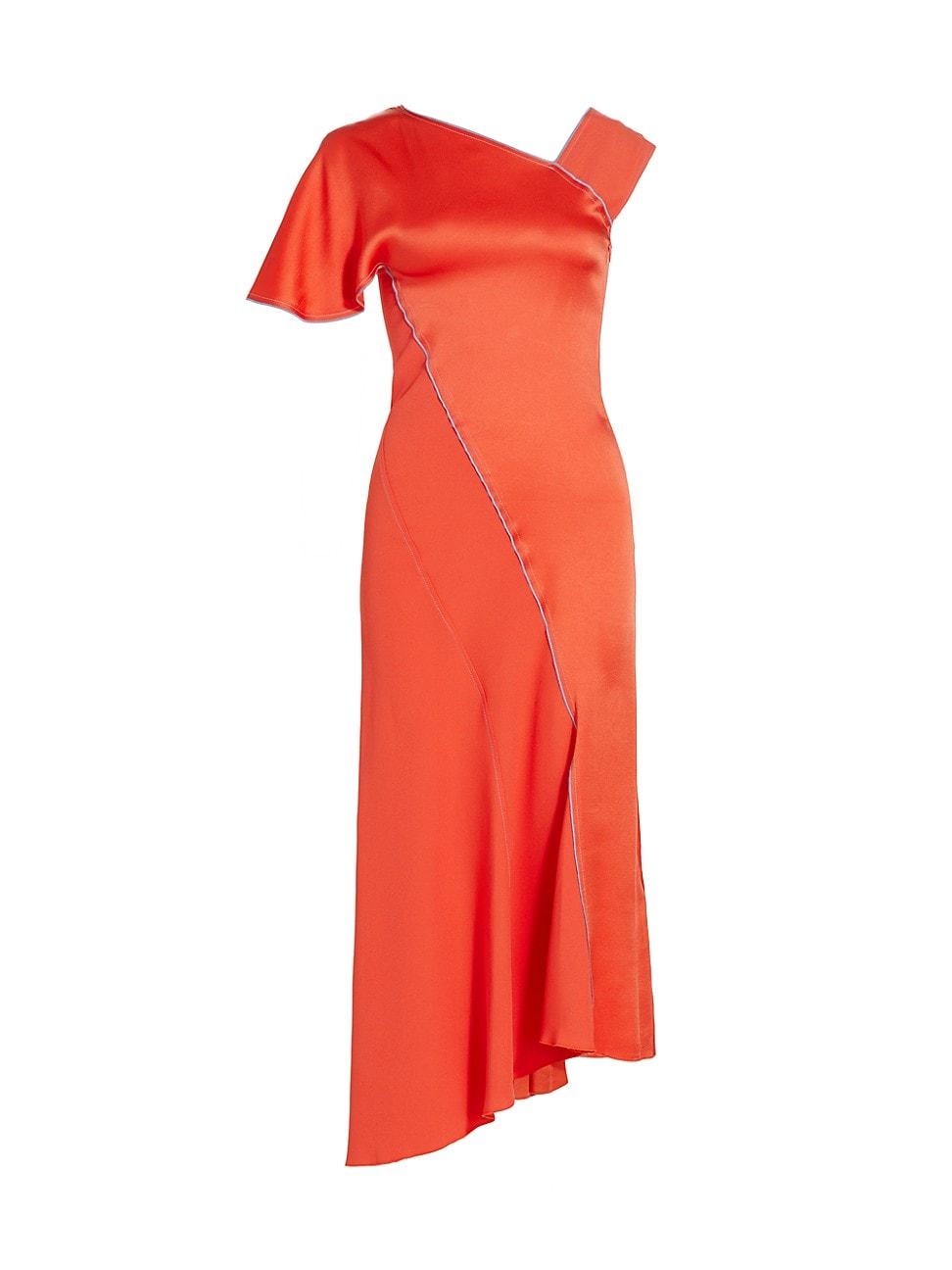 Victoria Beckham Spiral Seam Mididress in Red Lyst