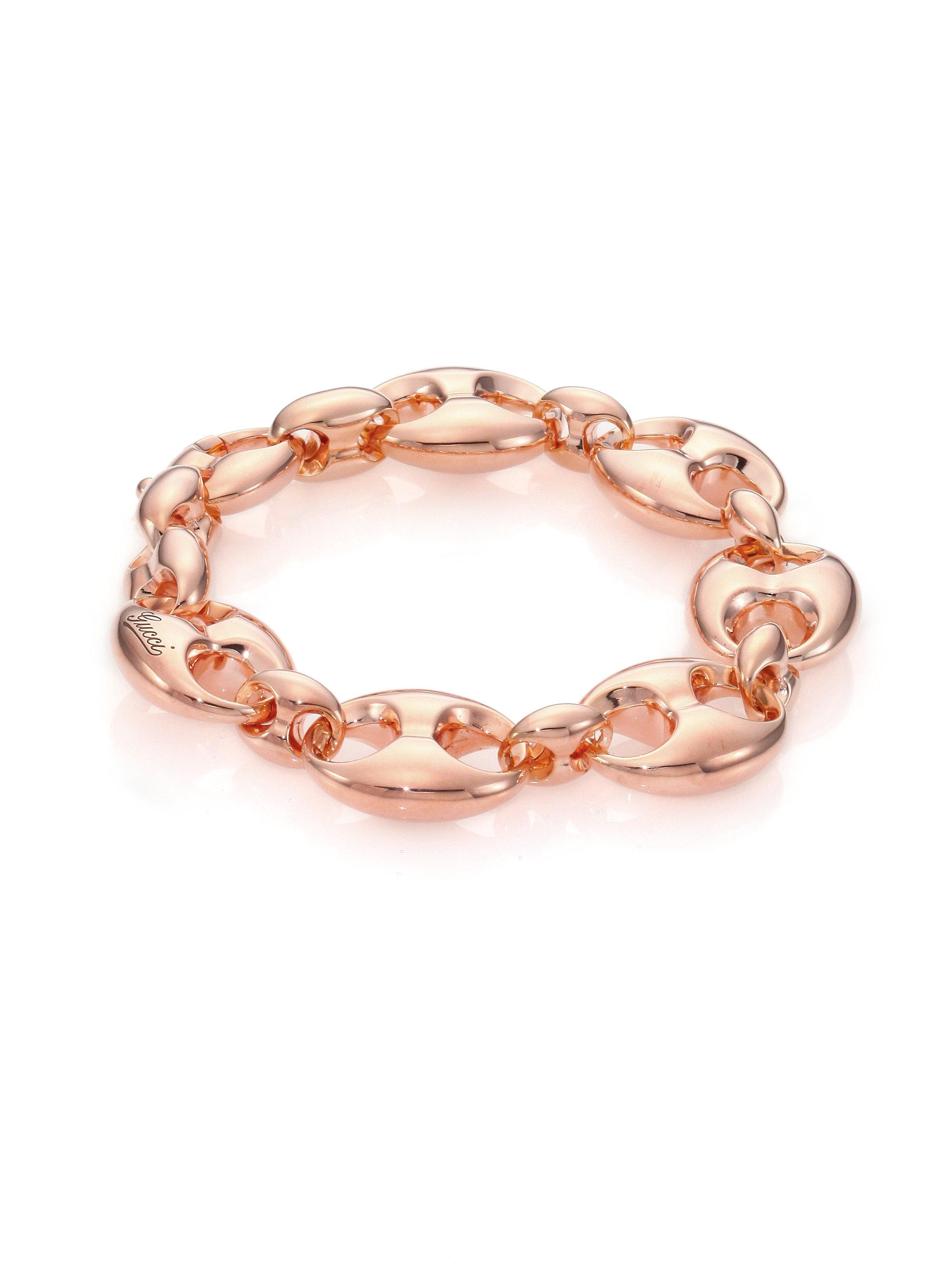 Lyst Gucci Marina Chain 18k Rose Gold Link Bracelet In Metallic Gucci Women S Metallic Marina Chain 18k Rose Gold Link Bracelet