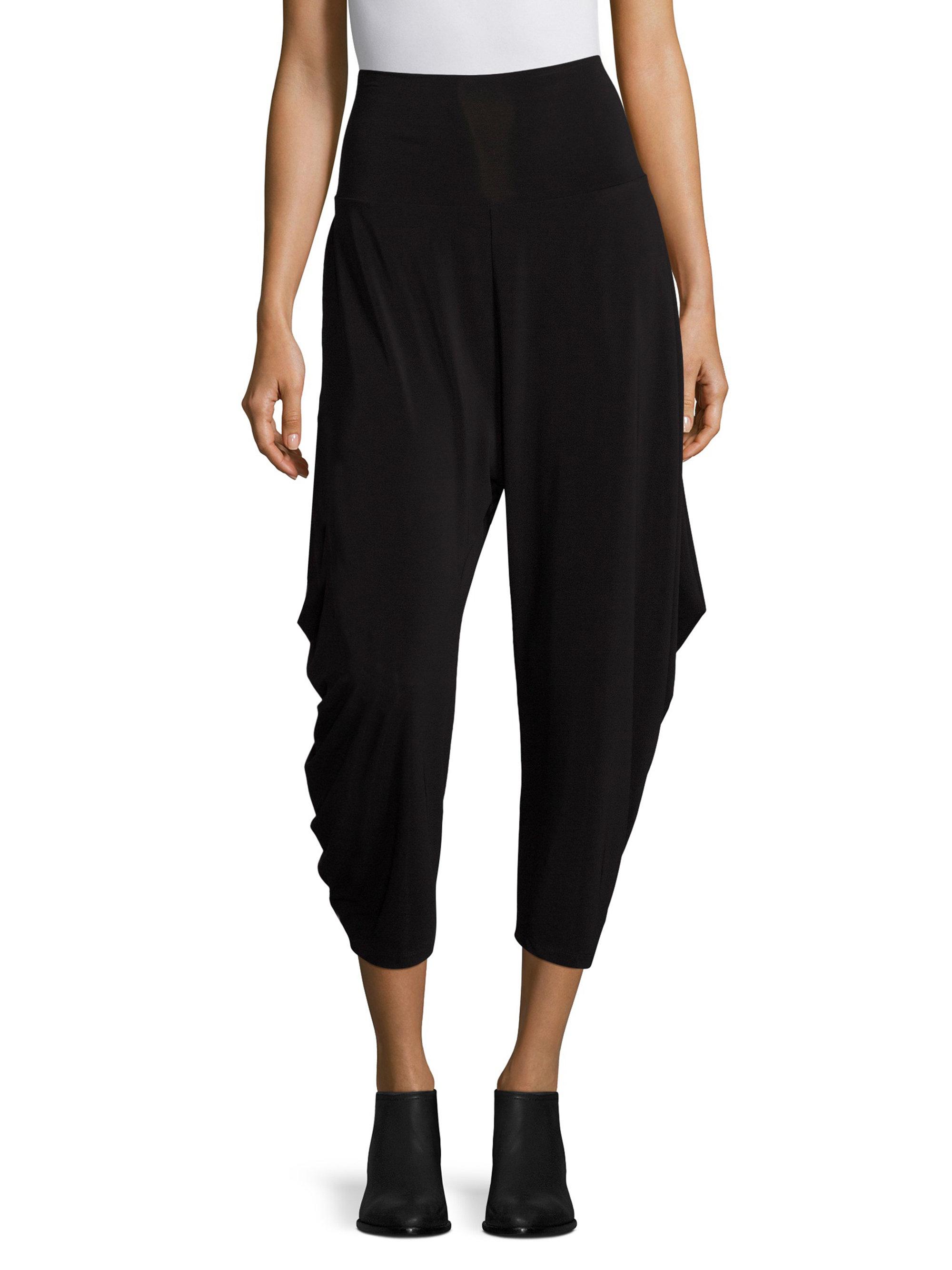 Issey Miyake Synthetic Draped Jersey Pants in Black - Lyst