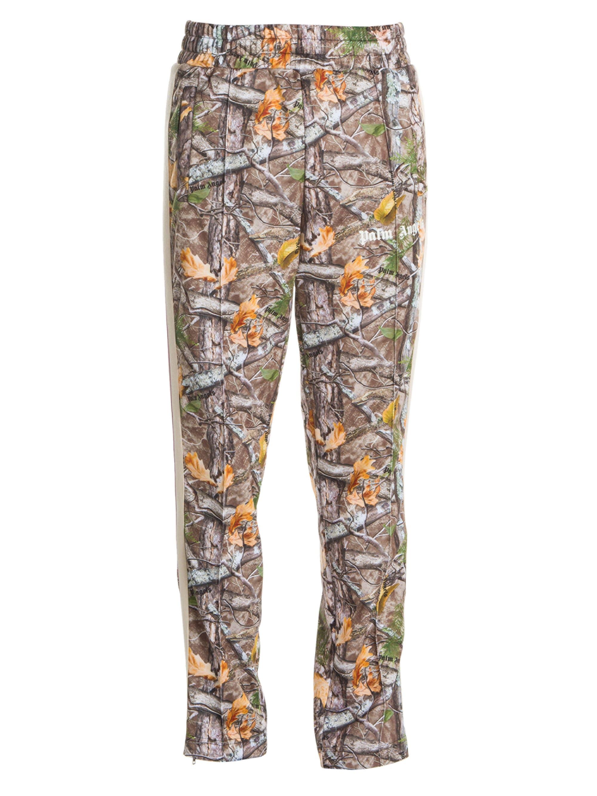 orange camo track pants