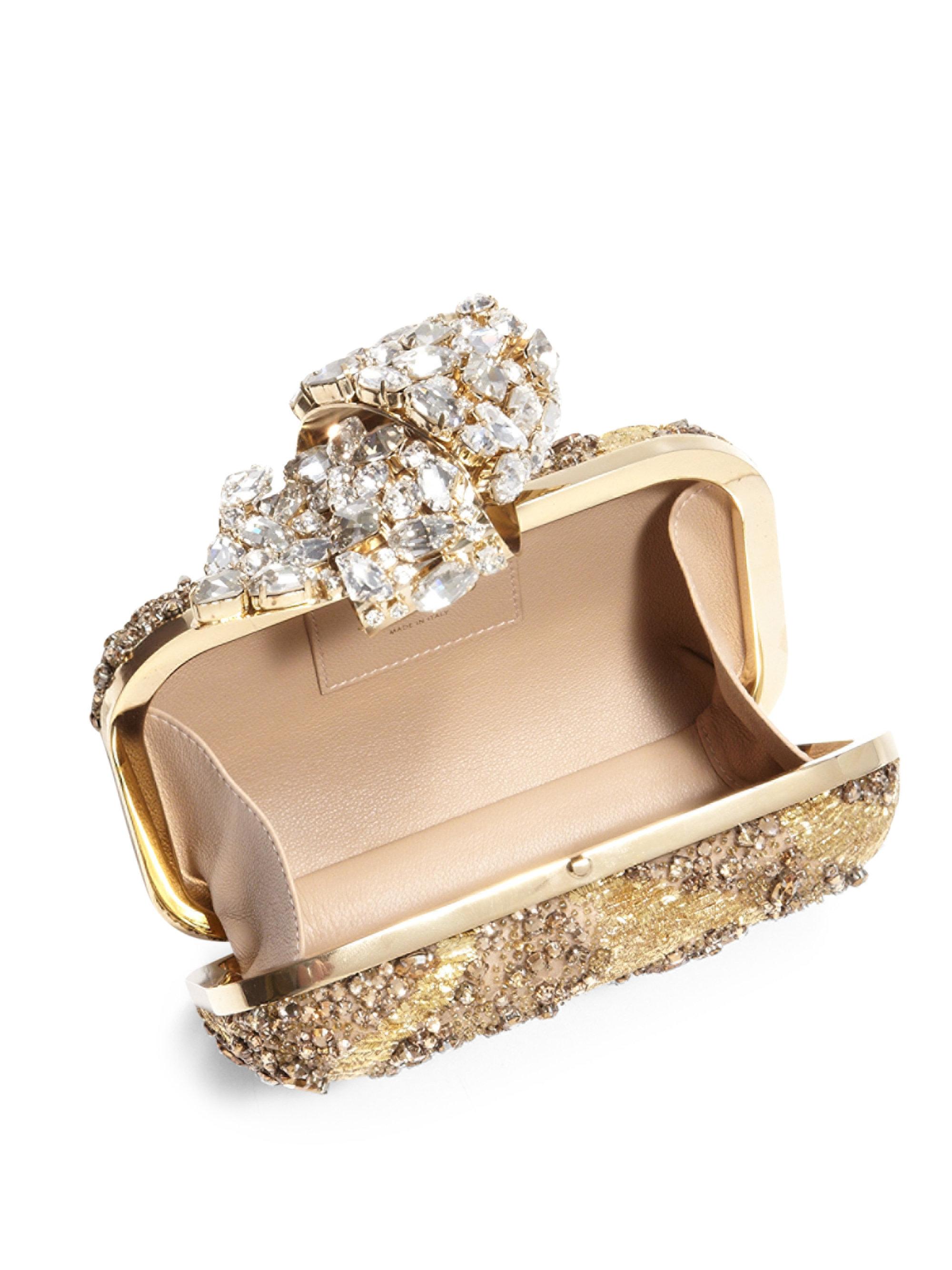 jimmy choo golden clutch