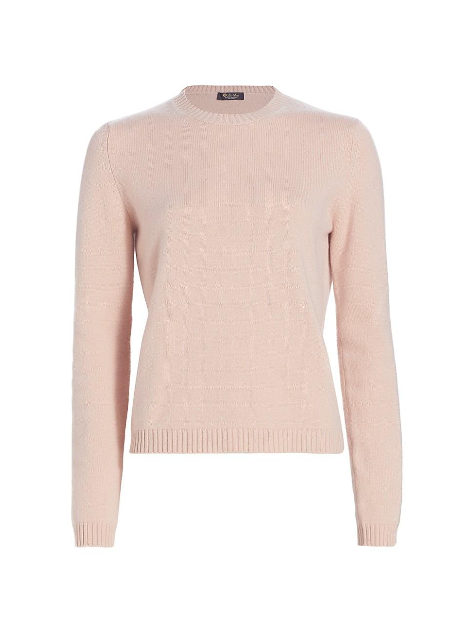 Loro Piana Girocollo Parksville Cashmere Crewneck Sweater in Pink | Lyst