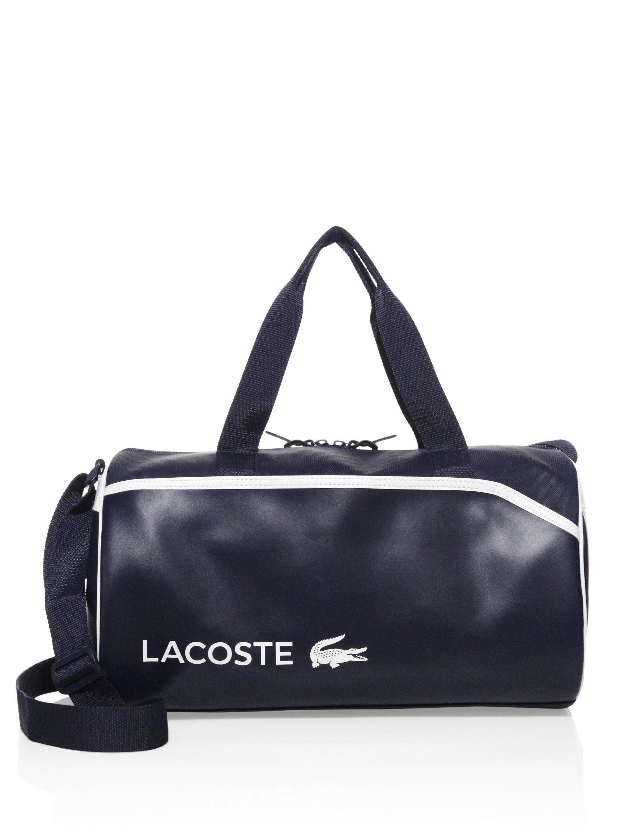 Lacoste Colorblock Duffle Bag in Blue for Men - Lyst
