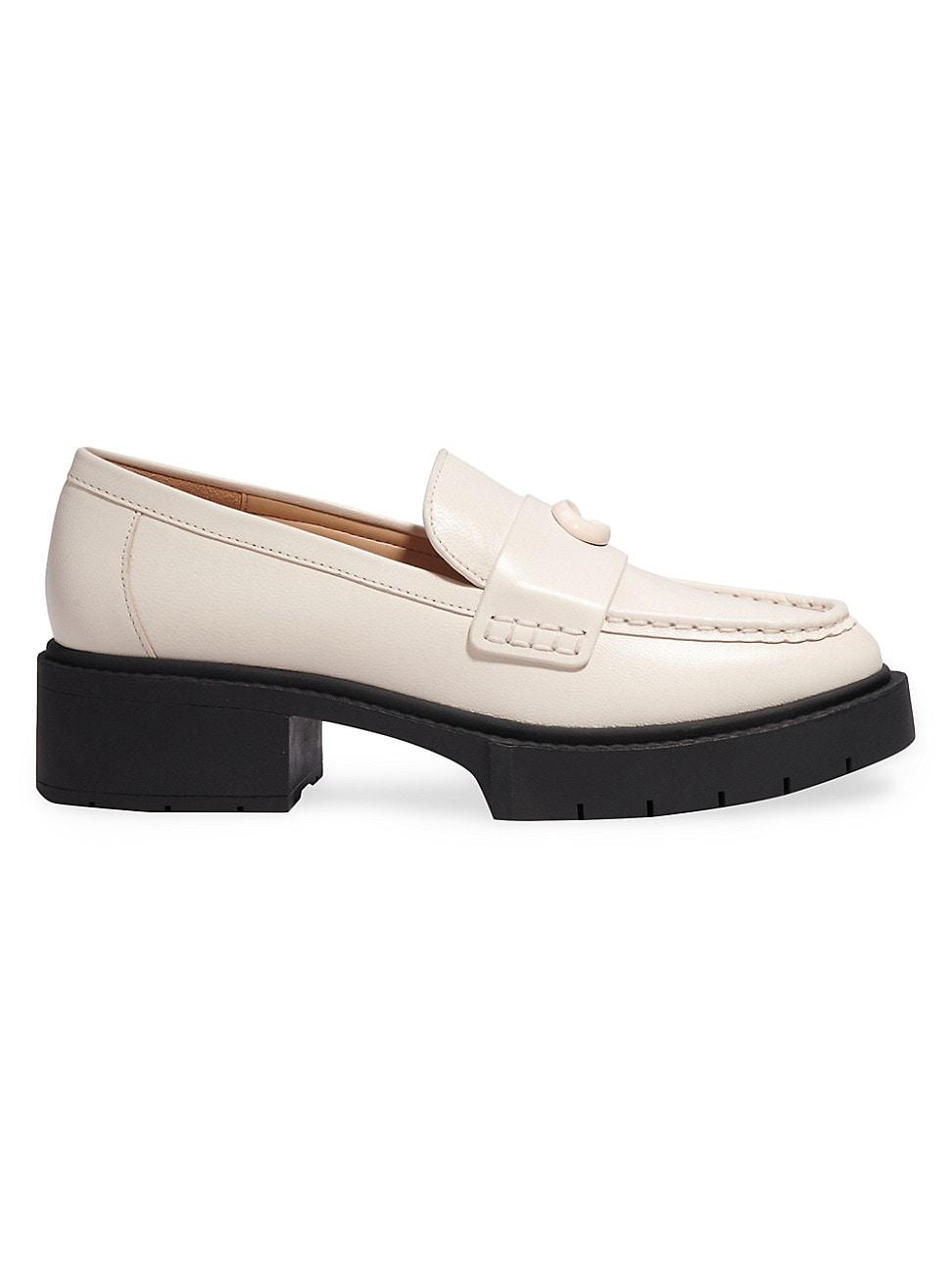 COACH Leah Leather Lugsole Loafers Lyst