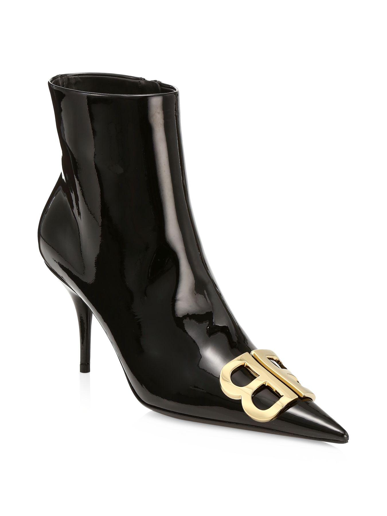 Balenciaga Bb Ankle Boots in Black | Lyst