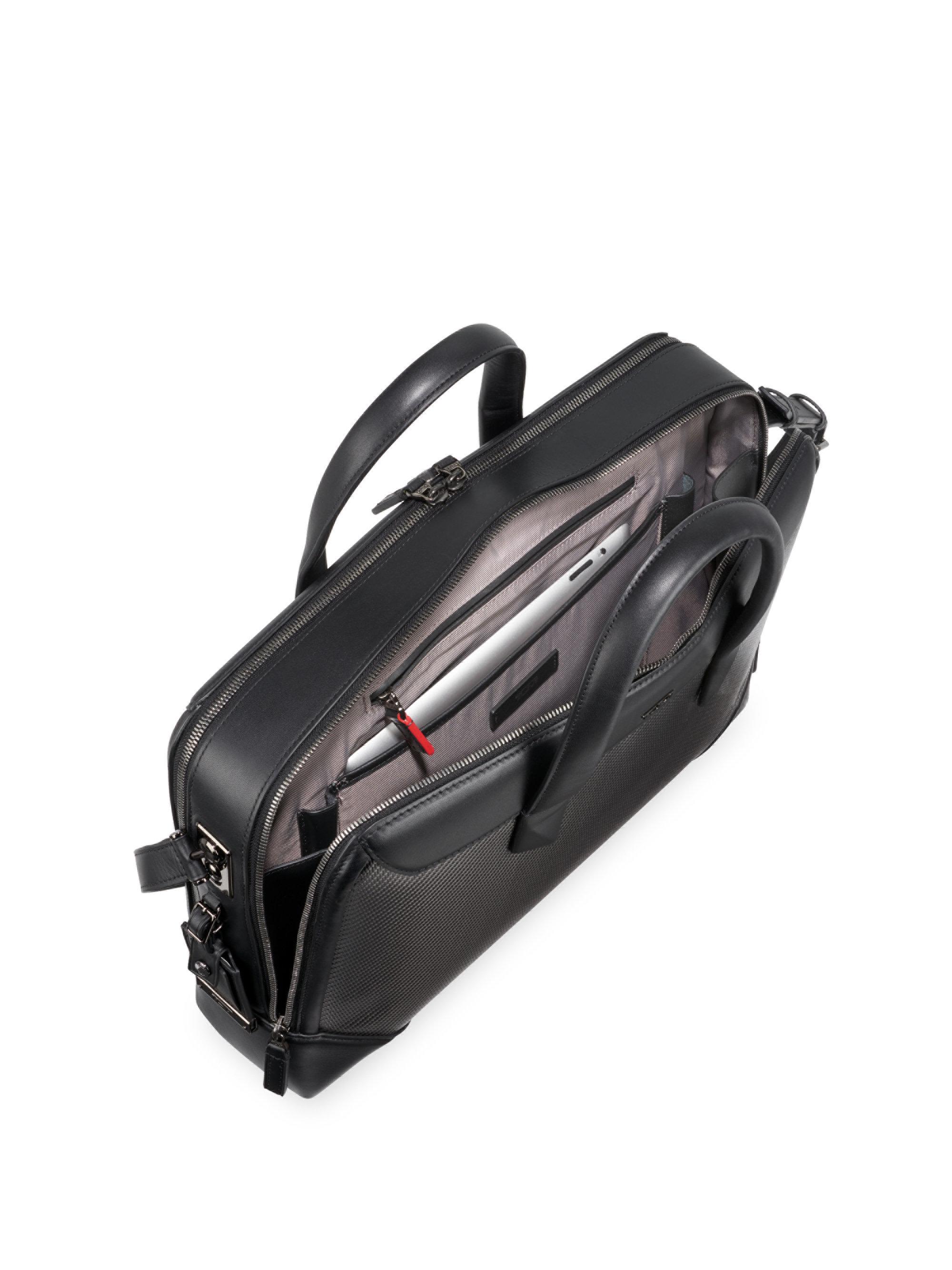 Tumi Leather Shawnee Carbon Fiber Briefcase in Black for Men Lyst