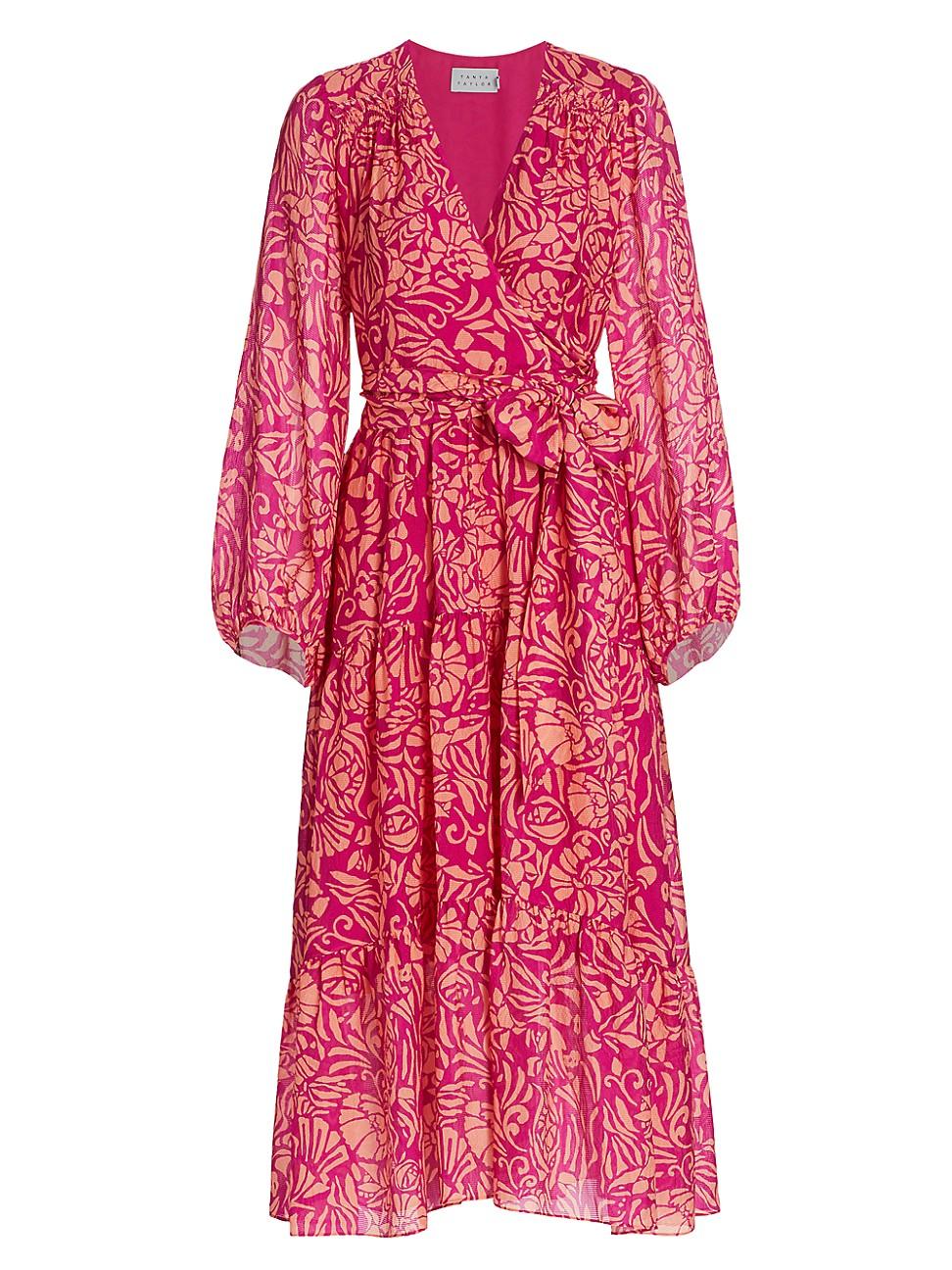 Tanya Taylor Liza Floral Print Silk 