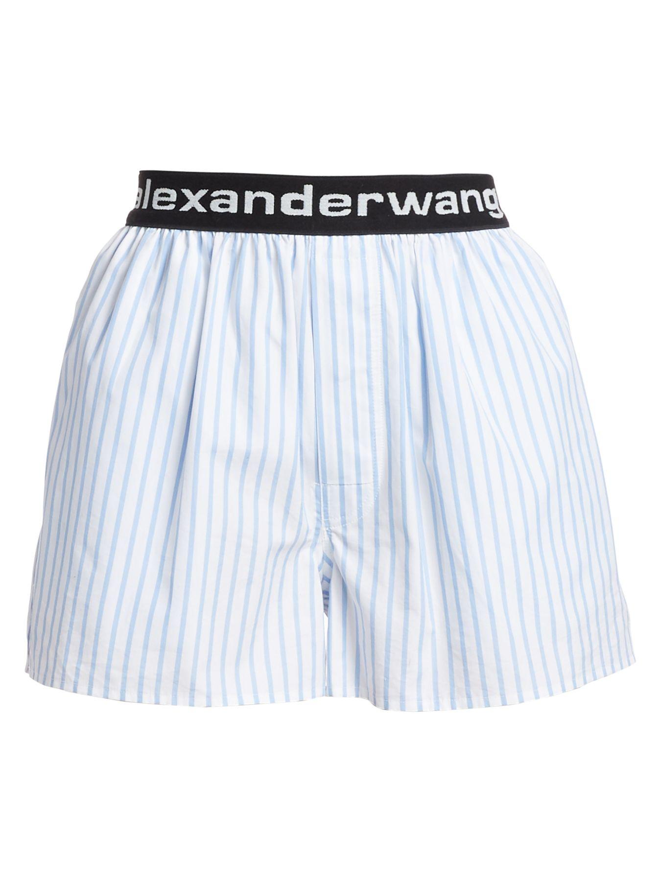Alexander Wang Logo Elastic Pinstripe 