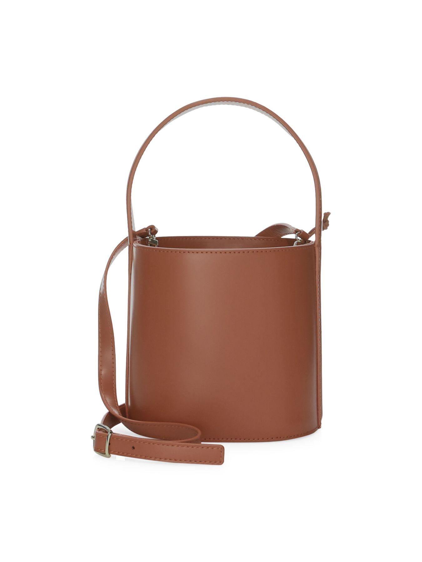 STAUD Bissett Leather Bucket Bag in Tan (Brown) - Lyst