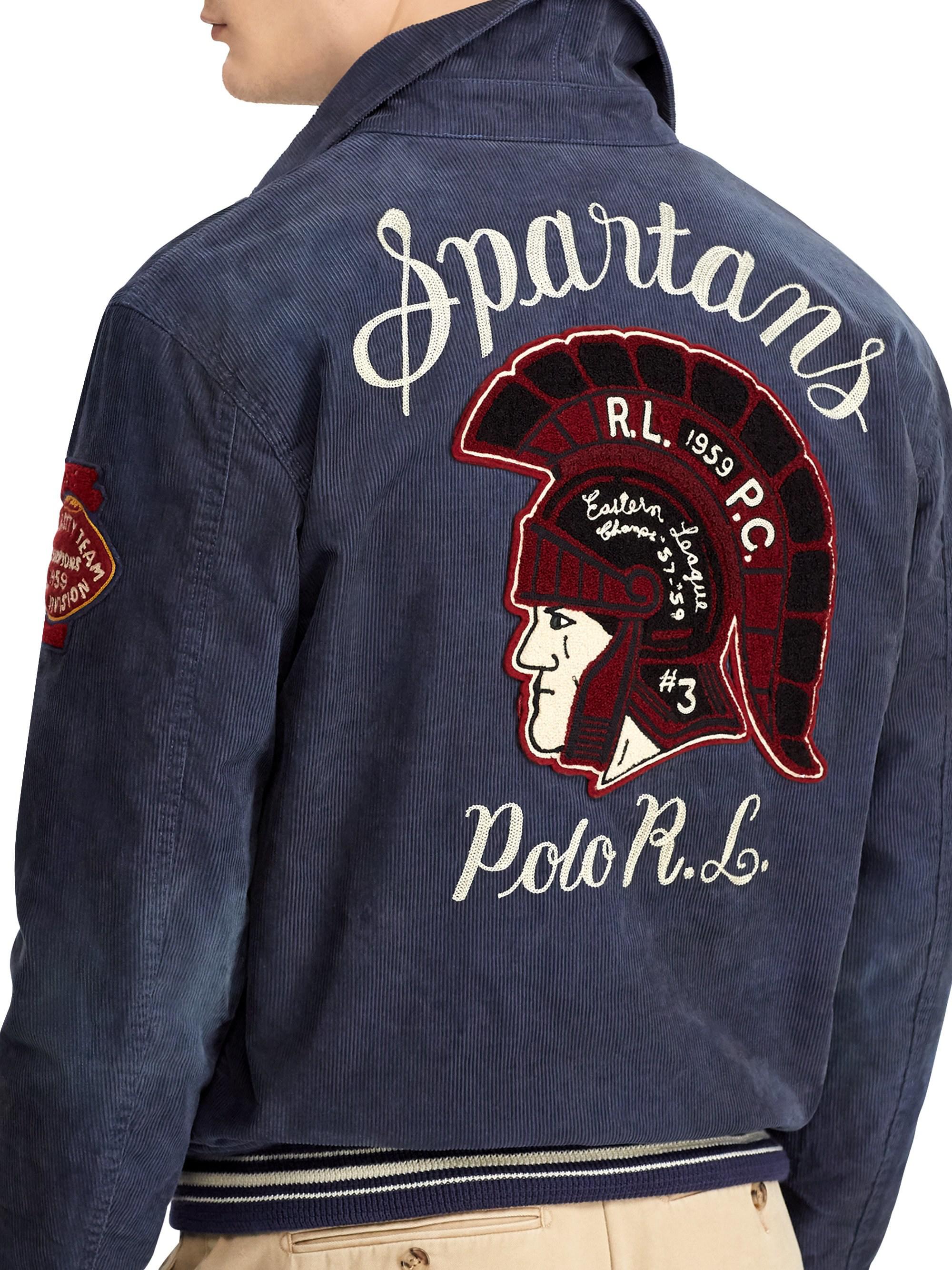 polo ralph lauren embroidered corduroy jacket