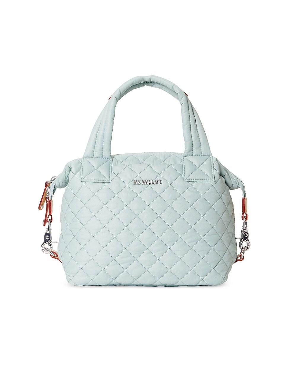 MZ Wallace Small Sutton Deluxe Quilted Nylon Shoulder Bag in Blue Lyst