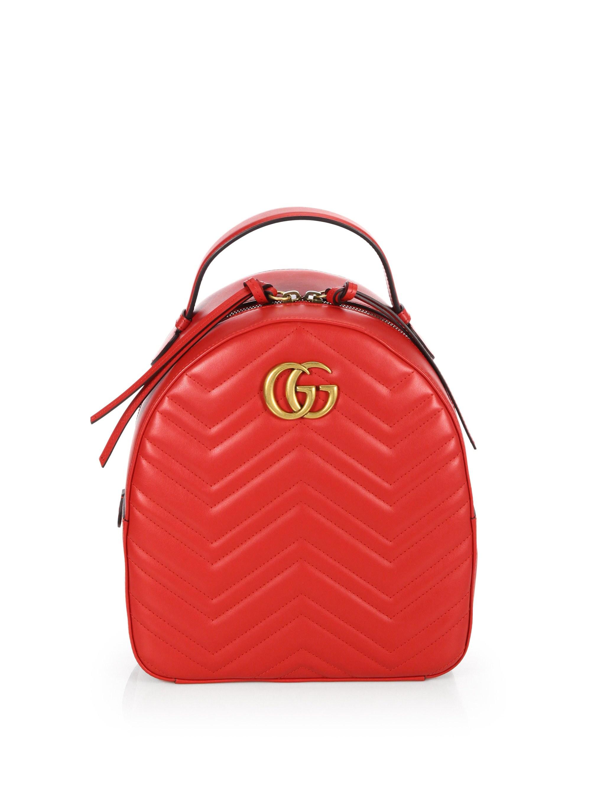 gucci red mini backpack