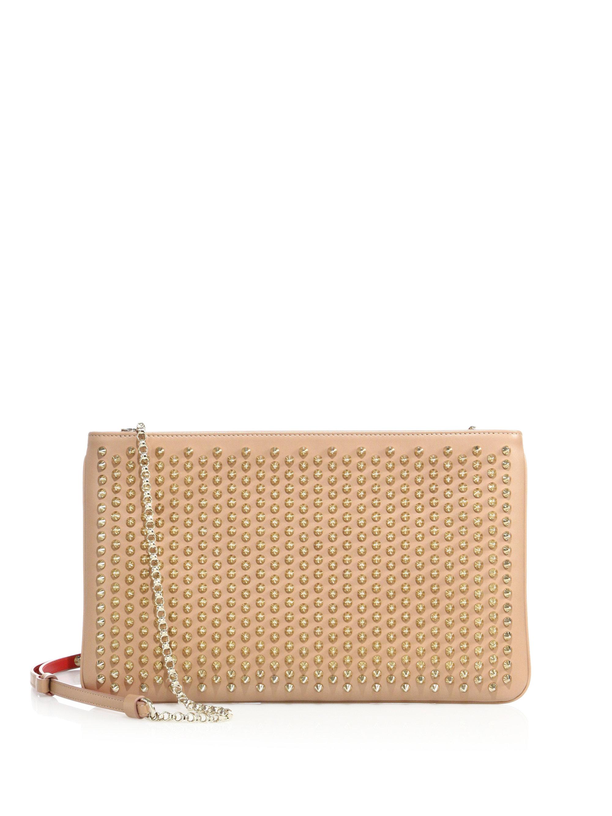 louboutin nude clutch