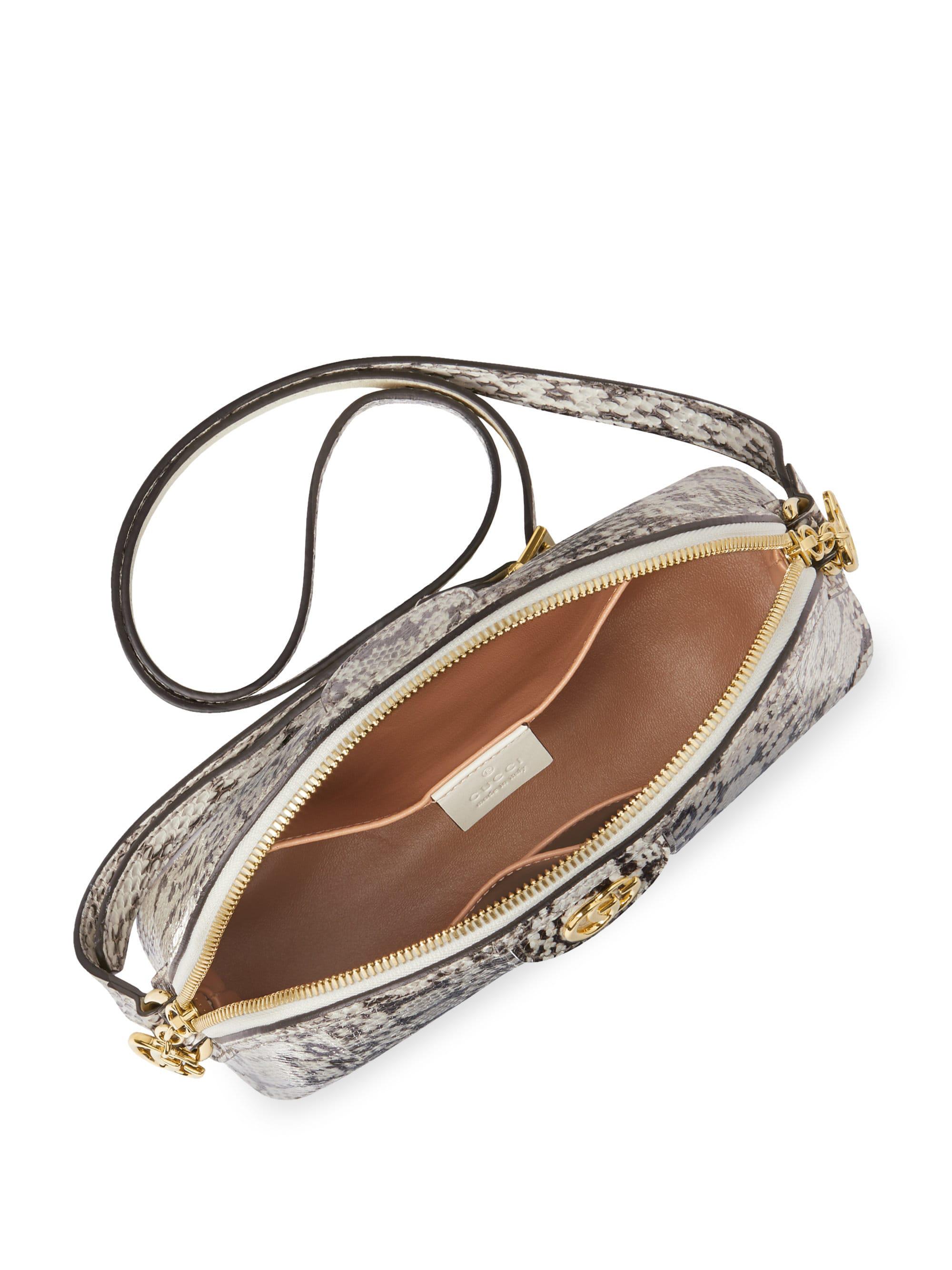 ophidia small snakeskin shoulder bag
