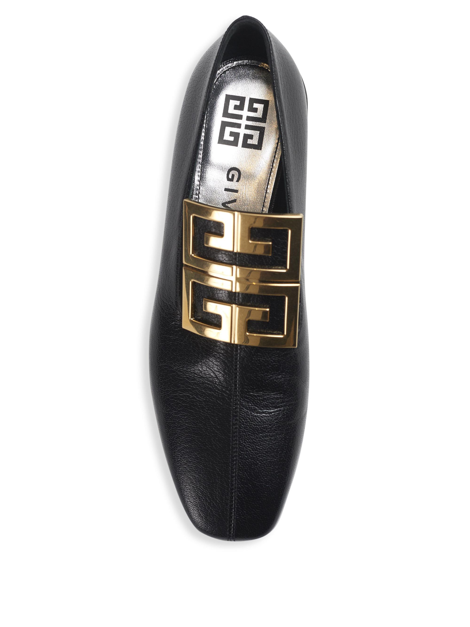 Givenchy 4g Ornament Leather Loafers in Black - Lyst
