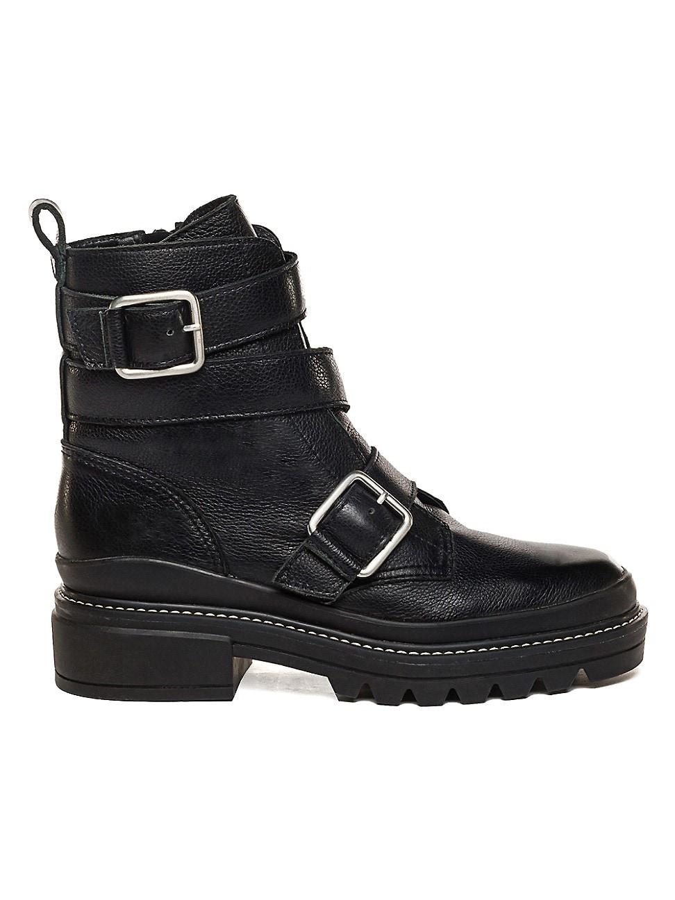 Bernardo Durban Leather Moto Boots in Black Lyst