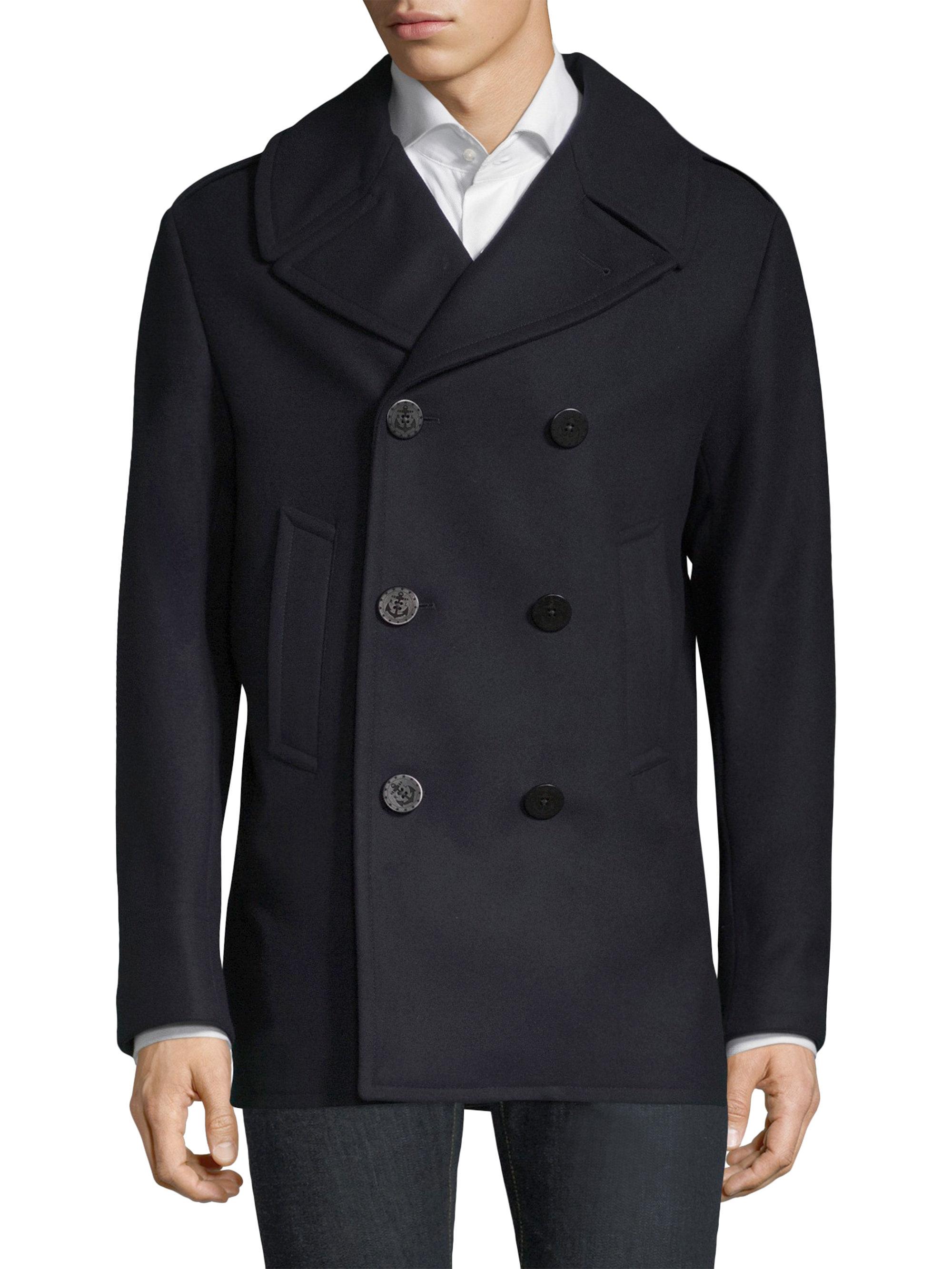 Polo Ralph Lauren Wool-blend Peacoat in Navy (Blue) for Men - Lyst