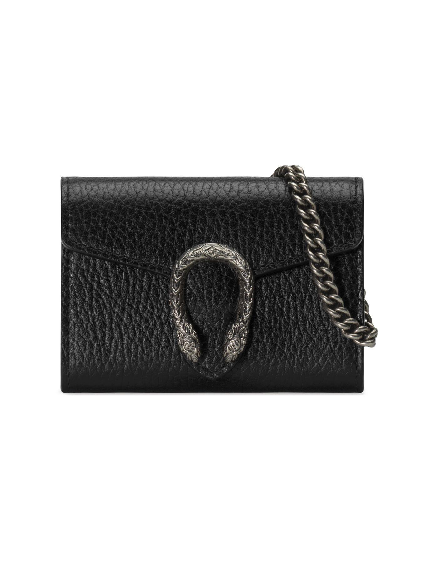 dionysus calfskin leather coin purse on a chain