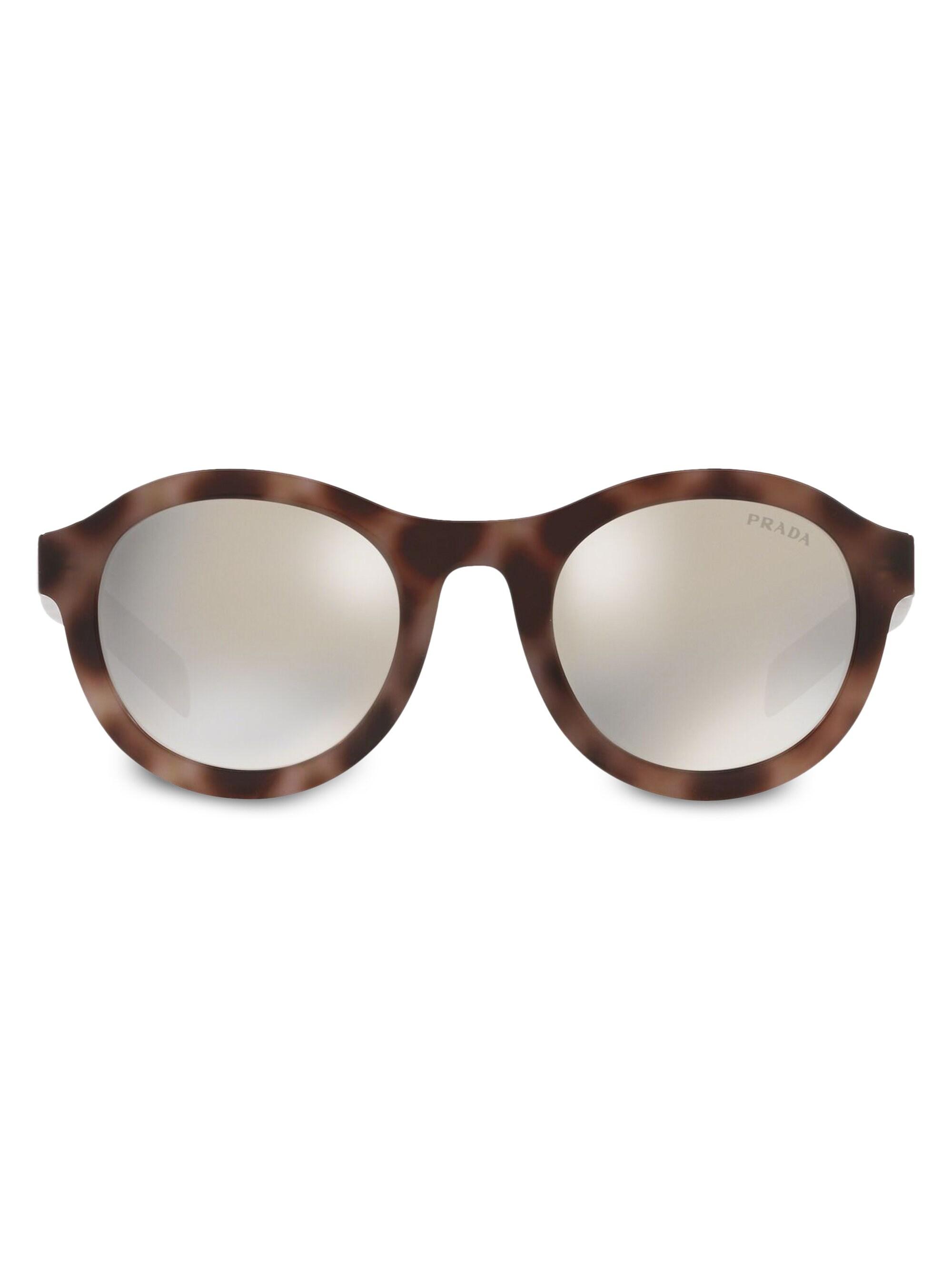 prada mirrored round sunglasses
