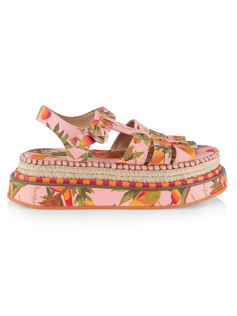 FARM Rio Mango Trees Platform Espadrille Sandals in Pink Lyst