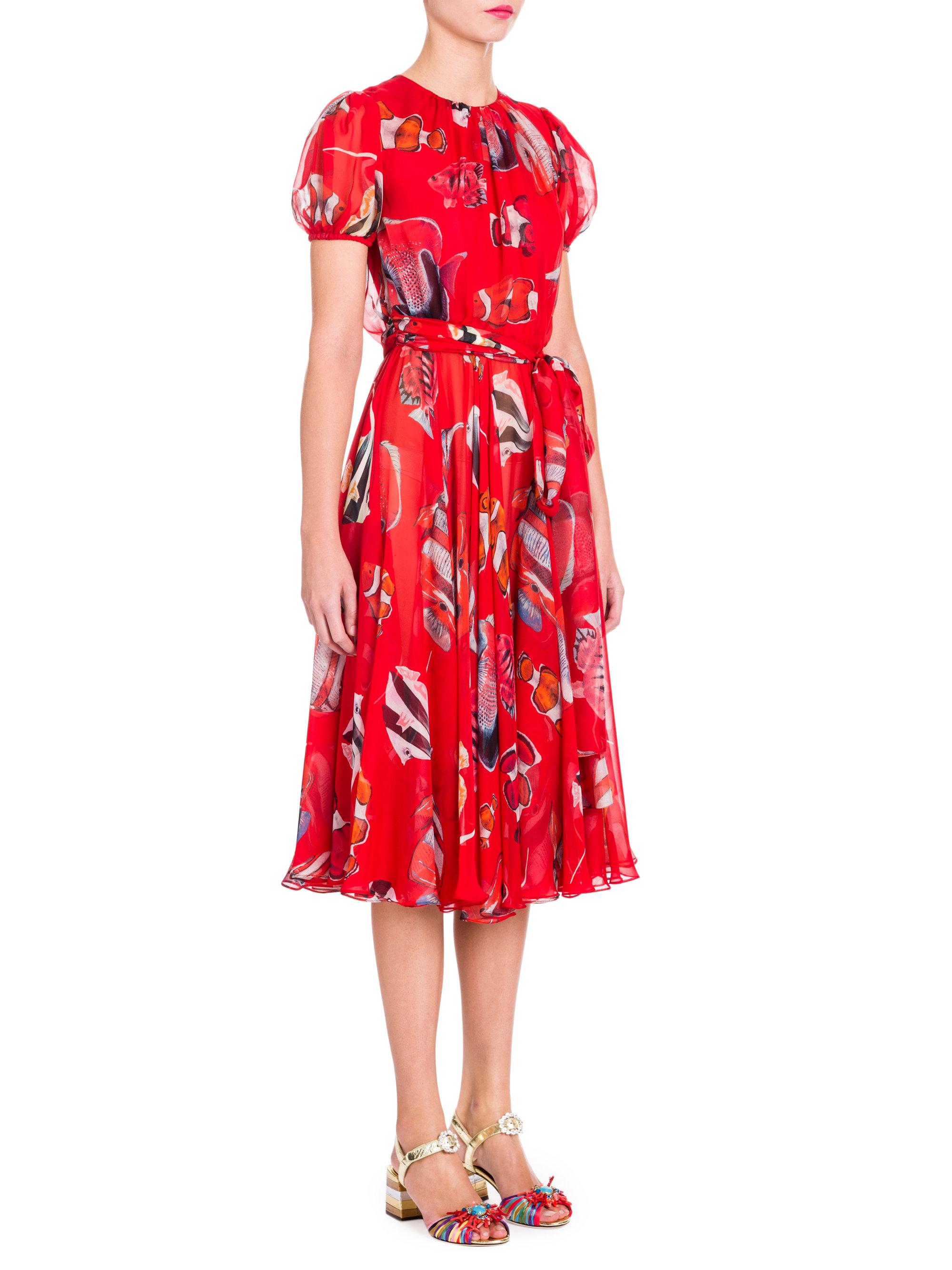 red dress dolce gabbana