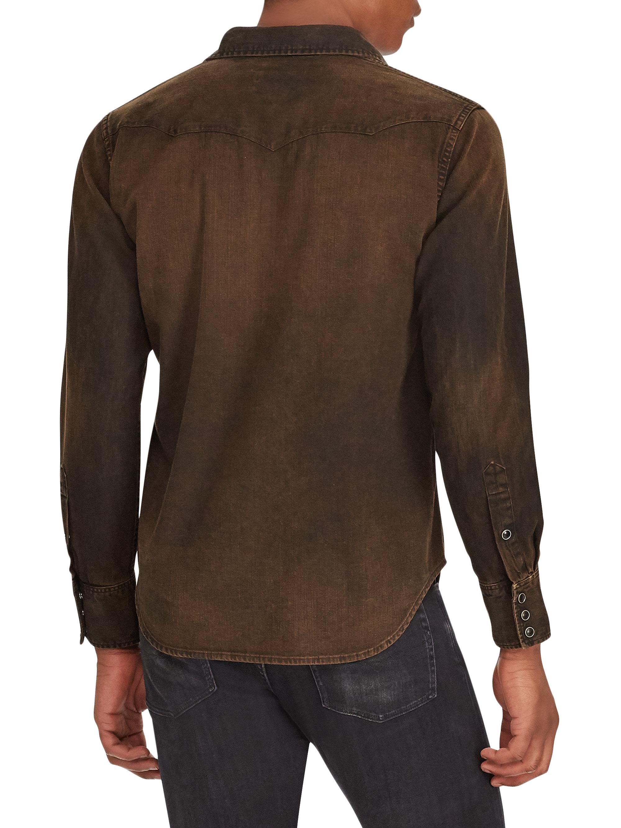 Polo Ralph Lauren Western Denim Shirt in Brown for Men | Lyst