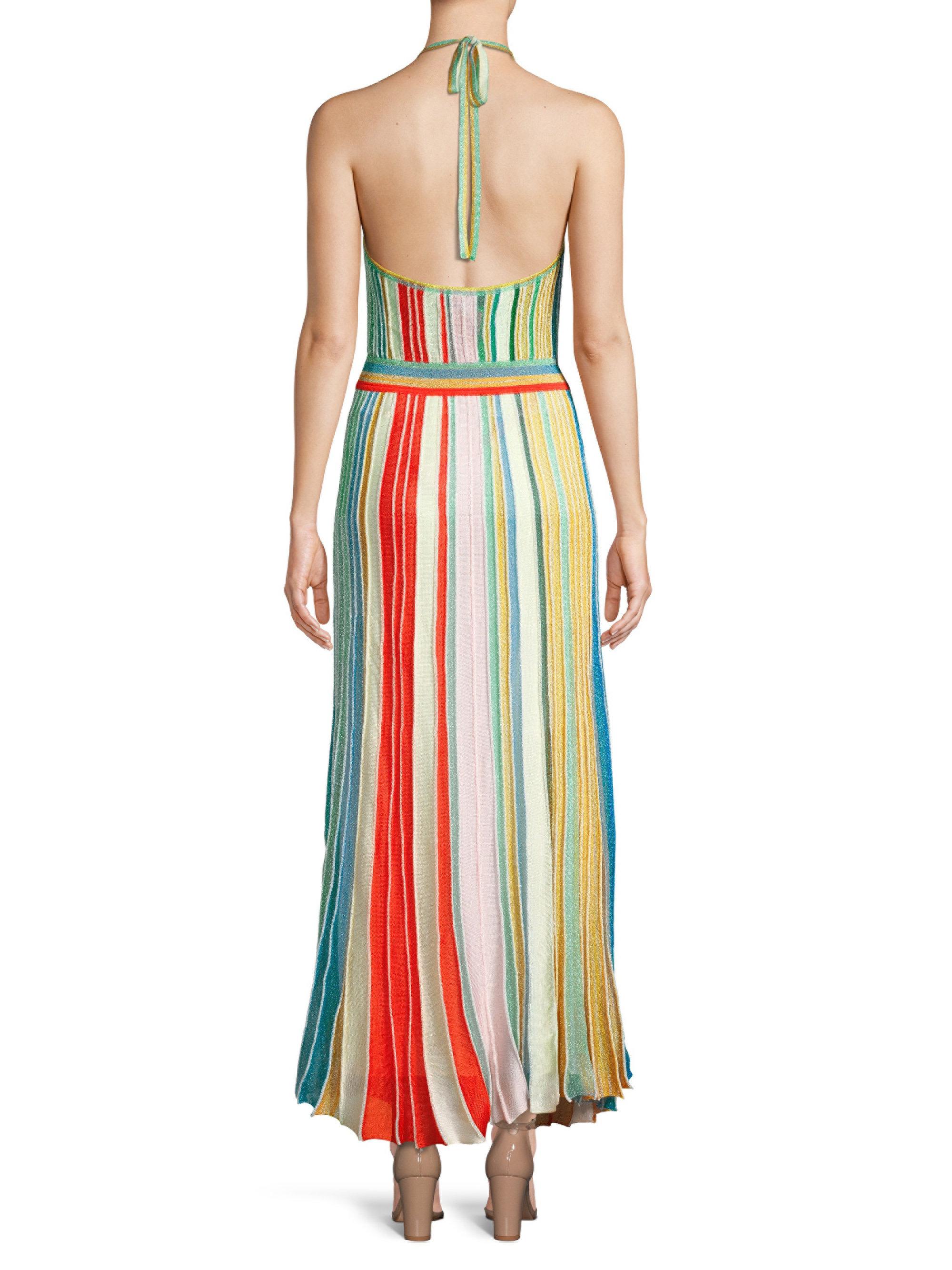 Missoni Halter Striped Maxi Dress | Lyst