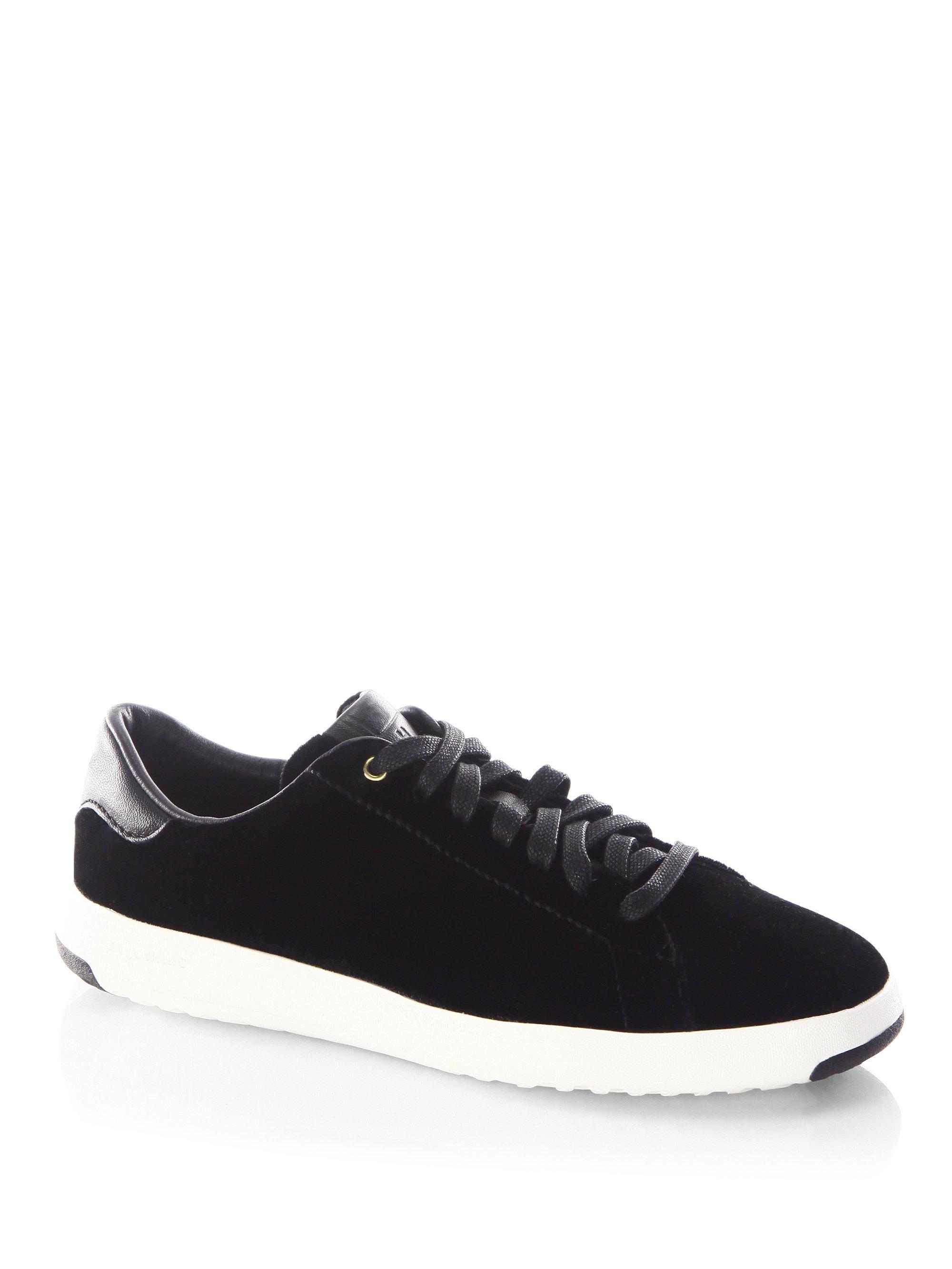 Cole Haan Grandpro Velvet Tennis Sneakers in Black Lyst