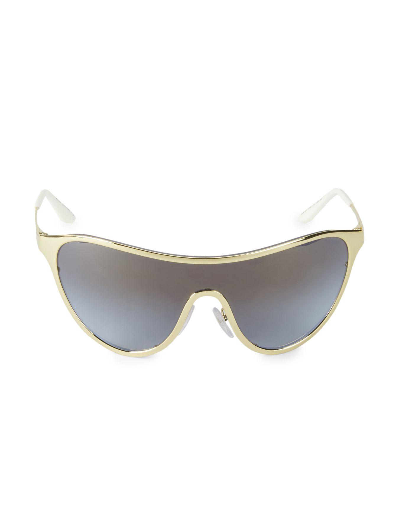 Prada Shield Sunglasses in Gold (Metallic) Lyst