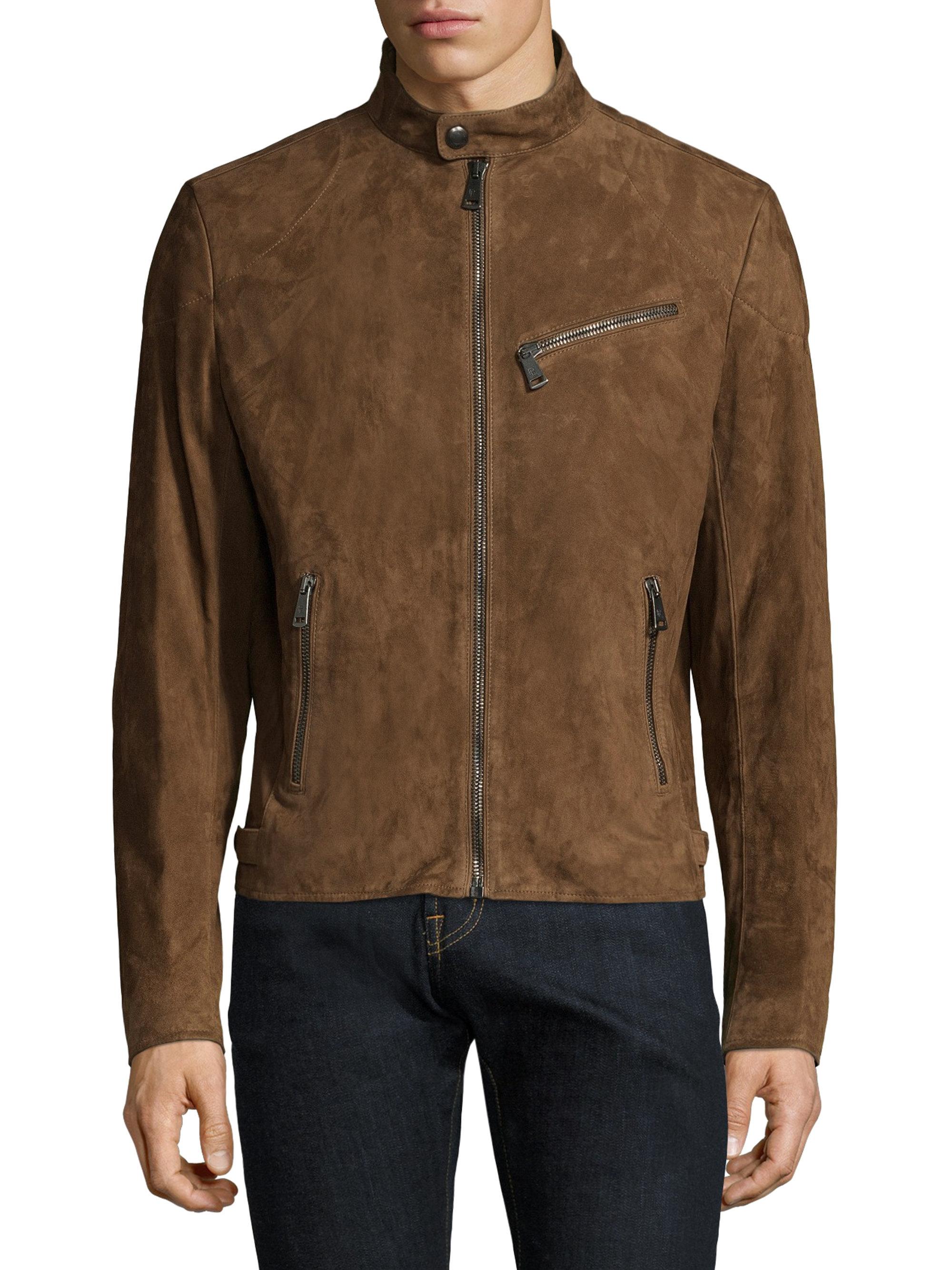 ralph lauren purple label suede jacket