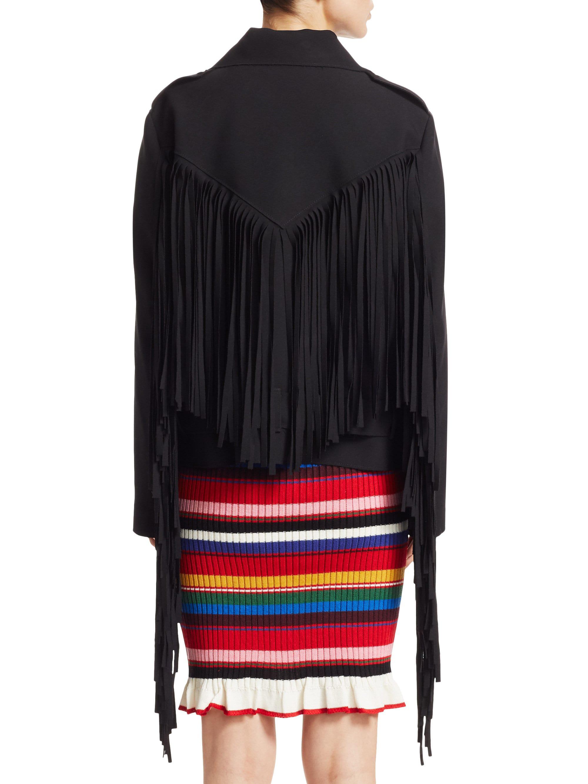 msgm fringe sweater