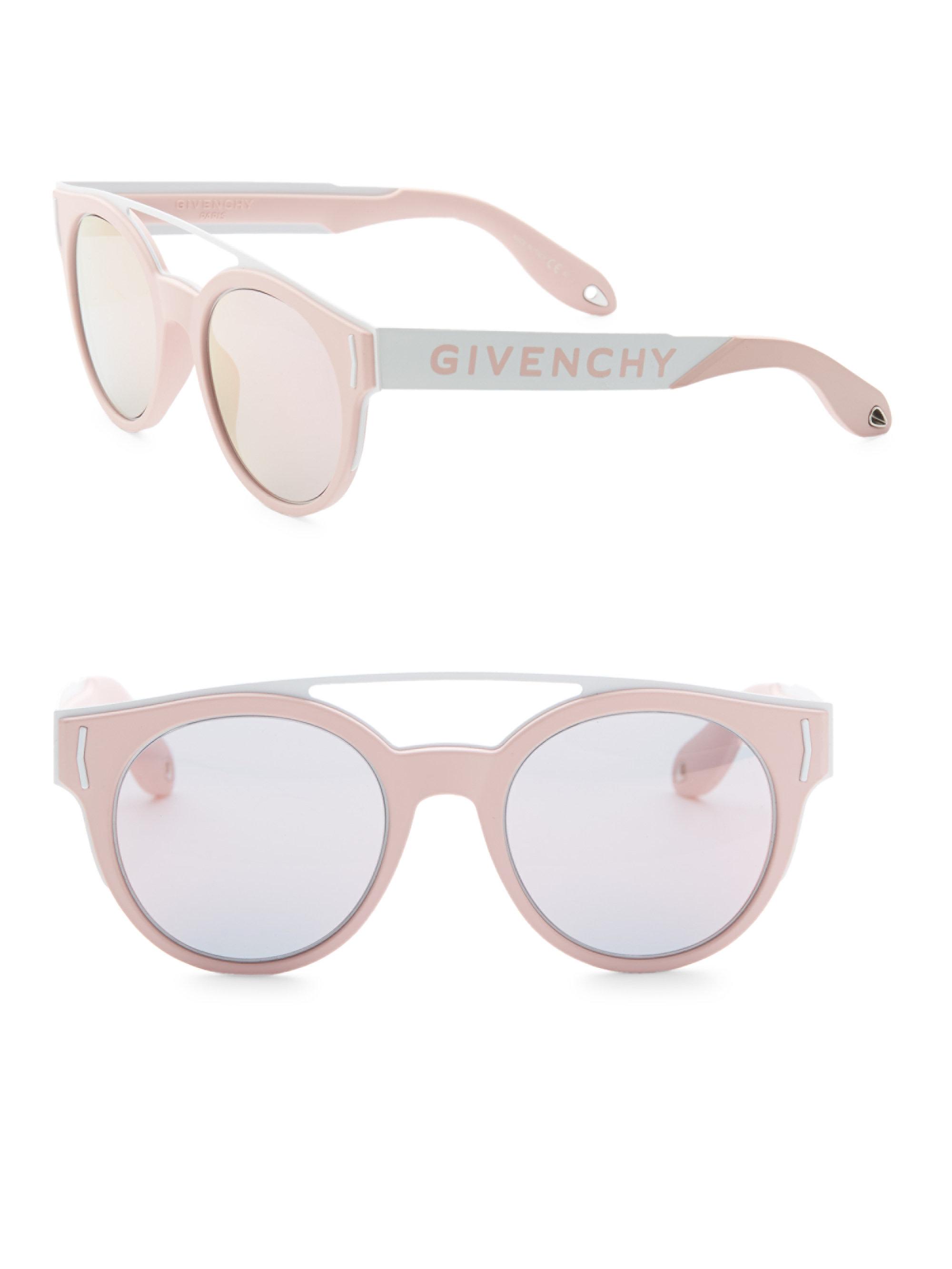 Givenchy Rubber 50mm Round Sunglasses 