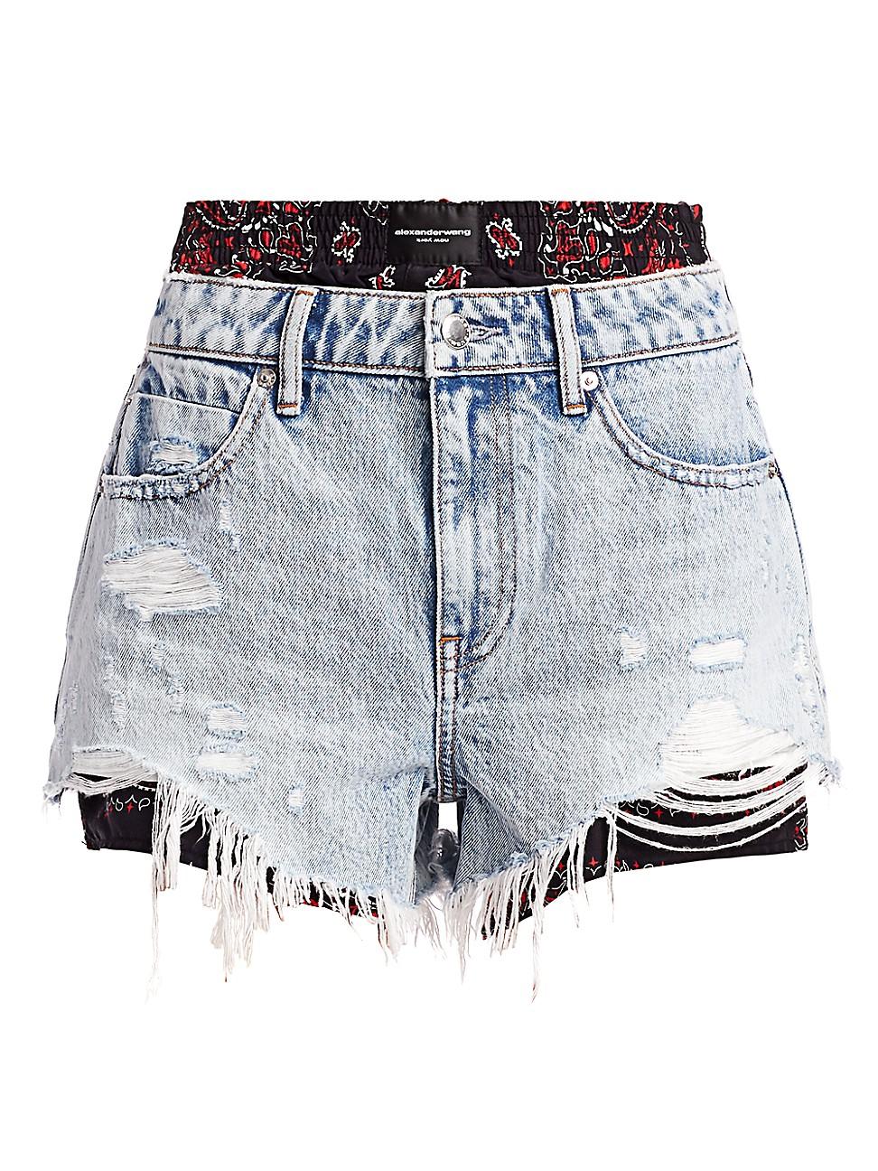 alexander wang jean shorts