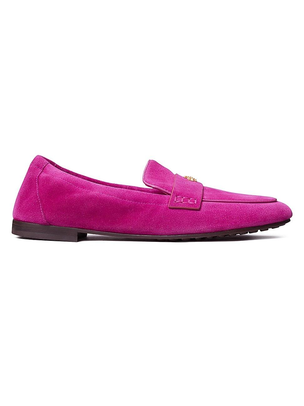 Tory Burch Ballet Suede Loafers in Pink | Lyst